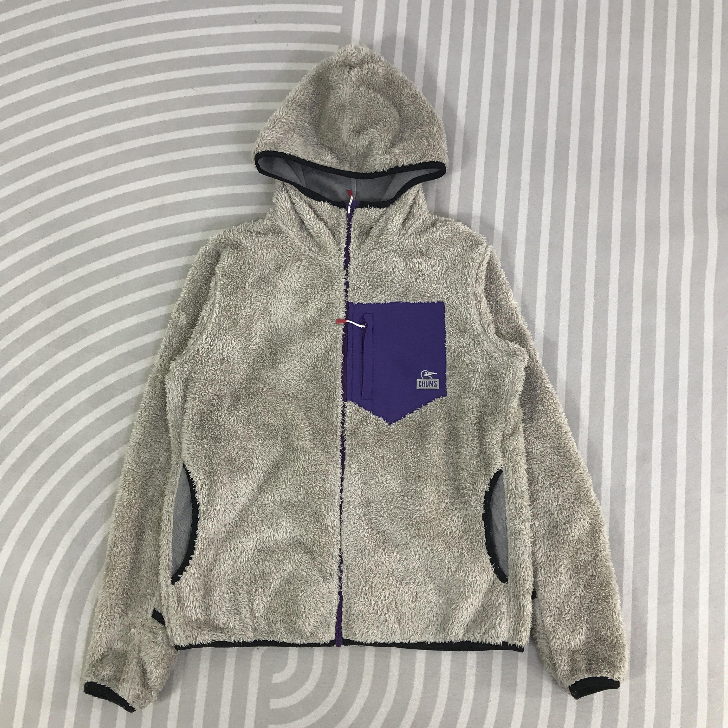 Chums Vintage Chums sherpa fleece hoodie Jacket K90B9 Size US XL / EU 56 / 4 - 1 Thumbnail