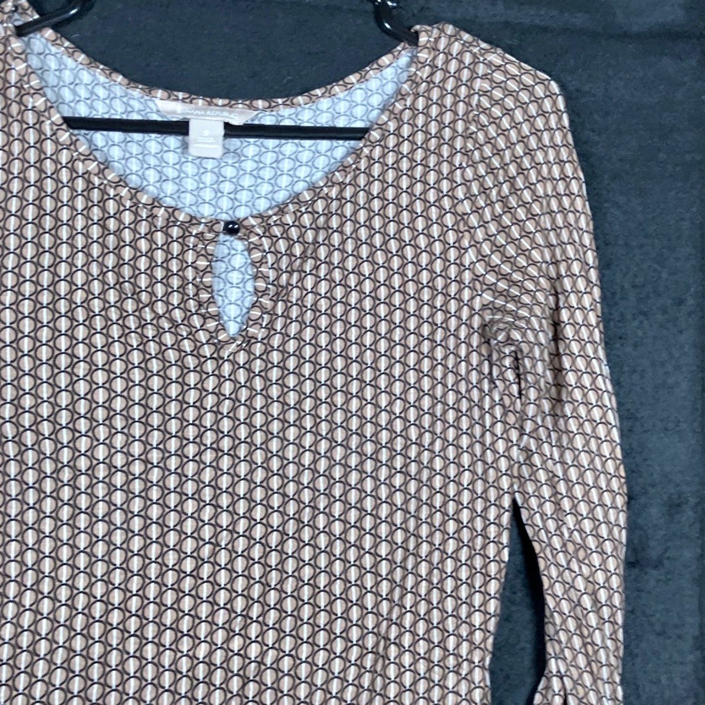 Banana Republic Banana Republic Blouse Brown Geometric Pattern 3/4 Sleeve Small Womens Shirt Casual Workwear Size S / US 4 / IT 40 - 5 Thumbnail