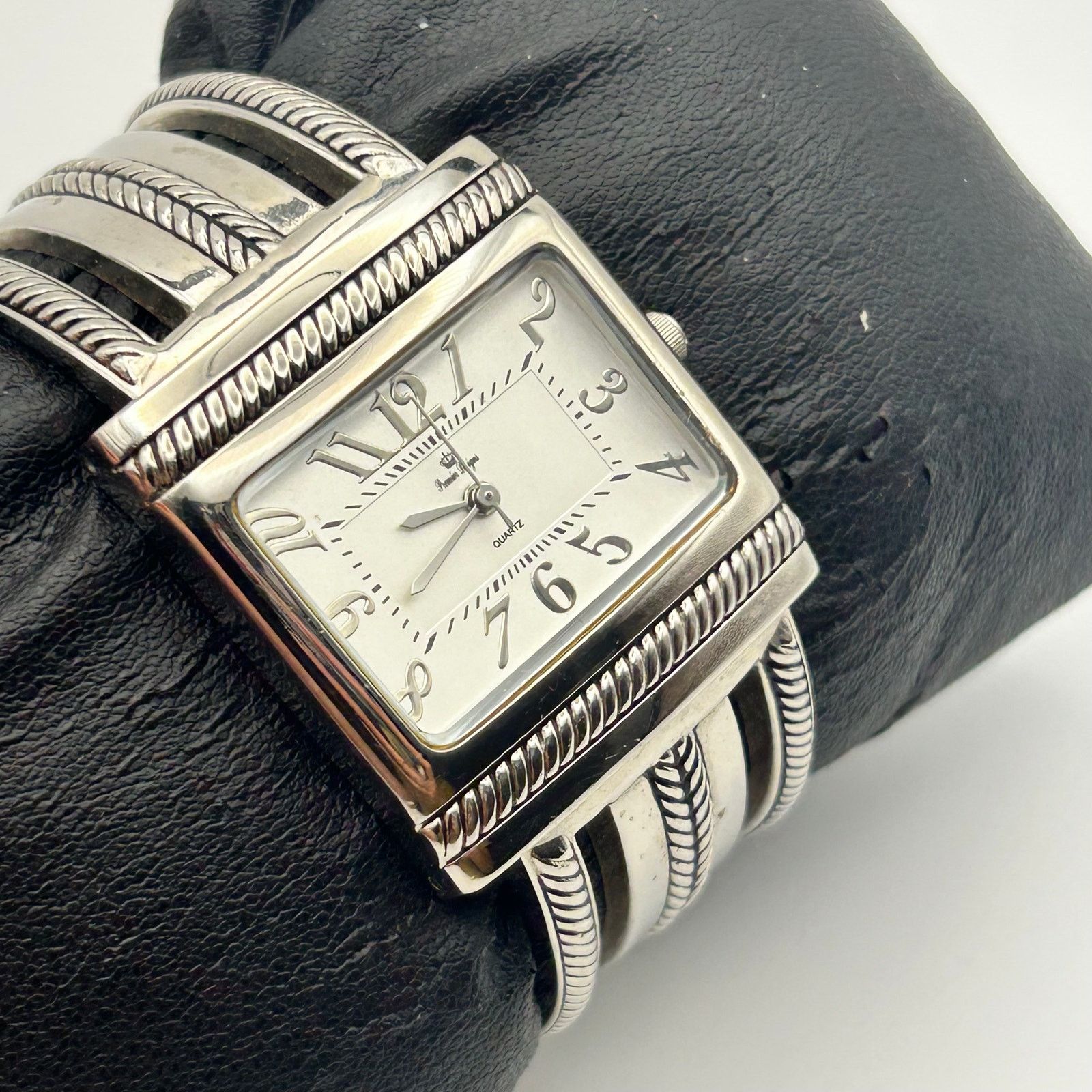 Other Premier Designs Silver Tone Square Dial Quartz Bangle Watch Size ONE SIZE - 3 Thumbnail