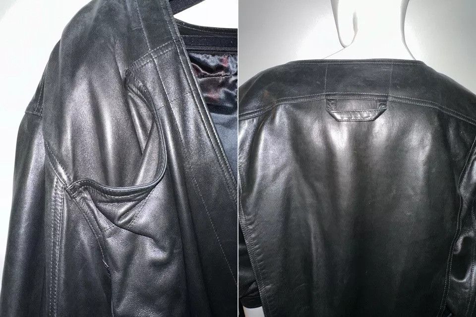 Claude Montana CLAUDE MONTANA POUR IDEAL CUIR Iconic Leather Coat Skirt Set Size M / US 6-8 / IT 42-44 - 15 Thumbnail