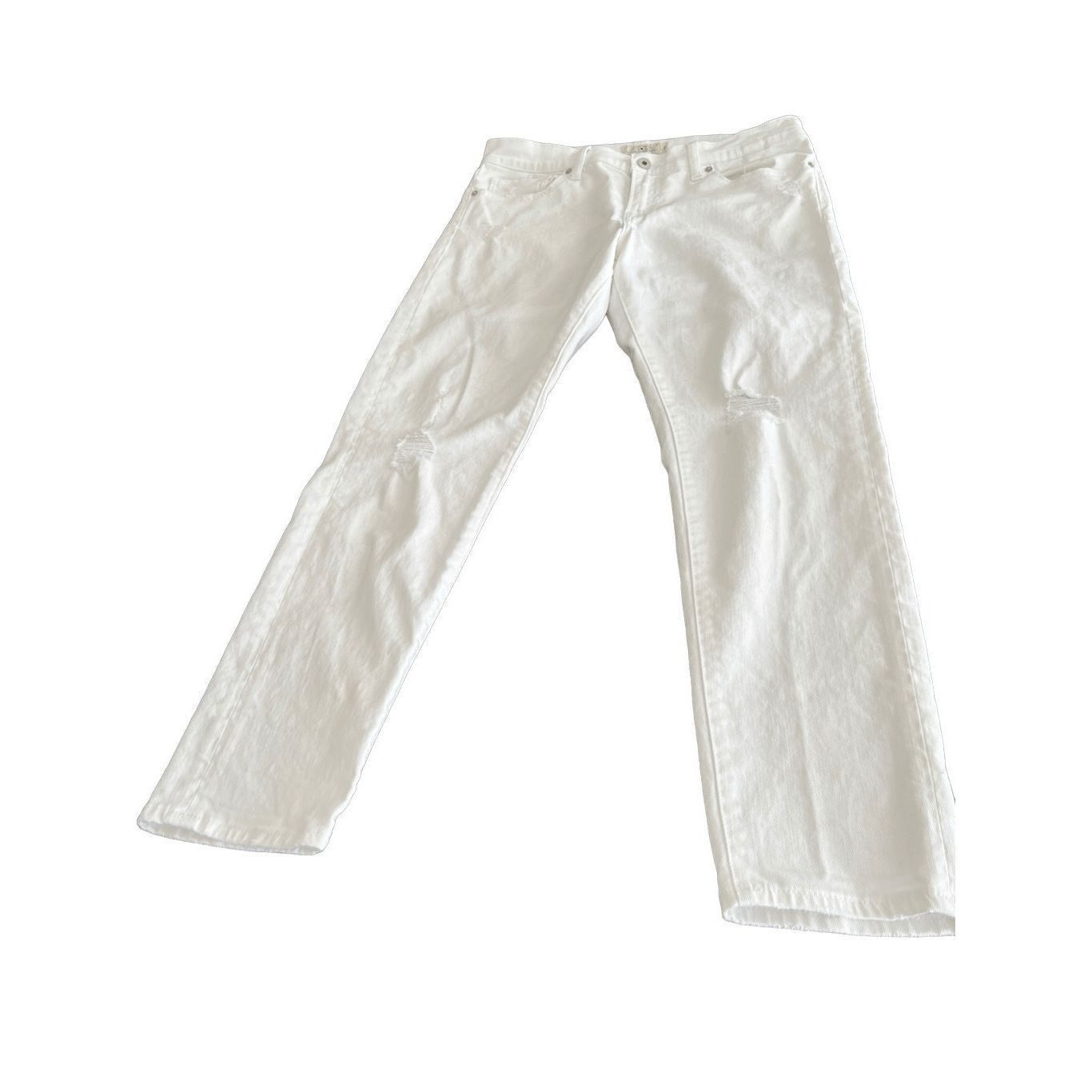 Lucky Brand Lucky Brand distressed Boyfriend White Jeans 8/29 Size 30" / US 8 / IT 44 - 9 Thumbnail
