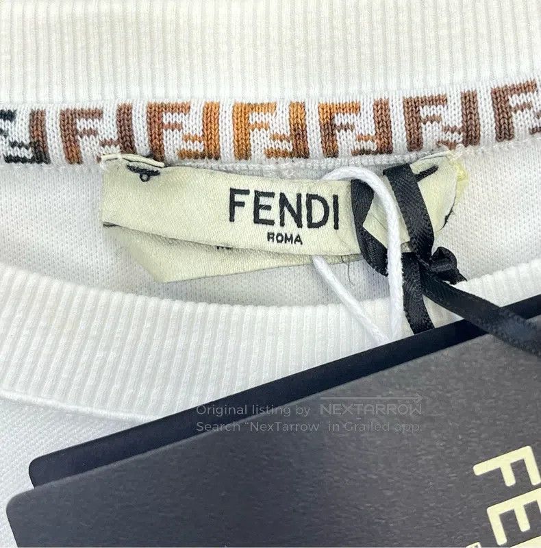 Fendi Fendi White Pocket Embossed Logo Short Sleeve Size XXS / US 00 / IT 34 - 3 Thumbnail