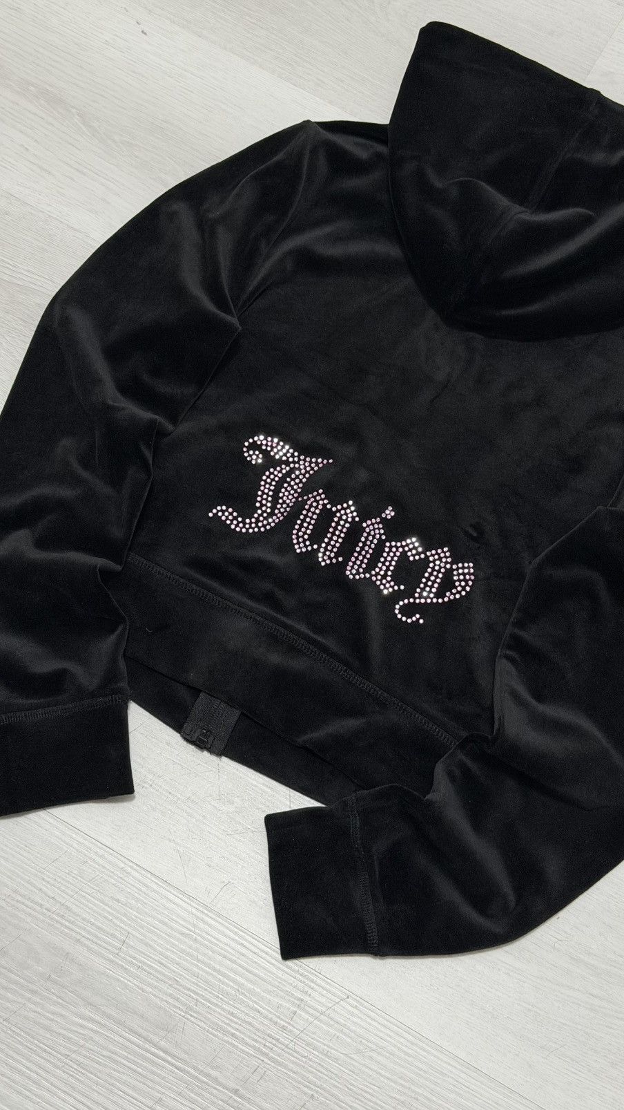 Juicy Couture Juicy Couture Y2K Bedazzled Velour Zip Up Hoodie Women’s S Size S / US 4 / IT 40 - 3 Thumbnail