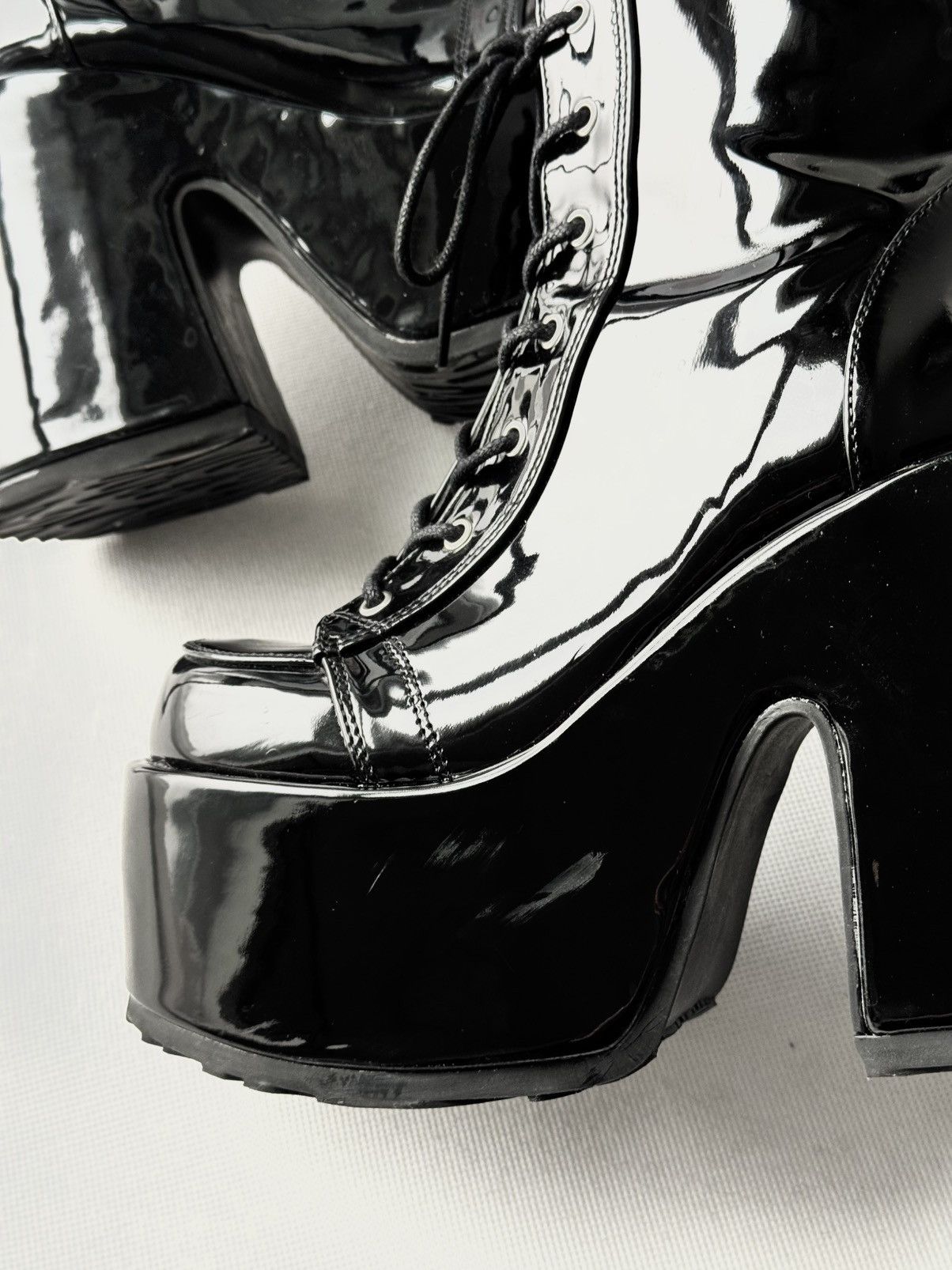Demonia Cult Demonia Avant Garde Black Platform Hi Boots 10US Punk Grunge Size US 10 / IT 40 - 19 Thumbnail