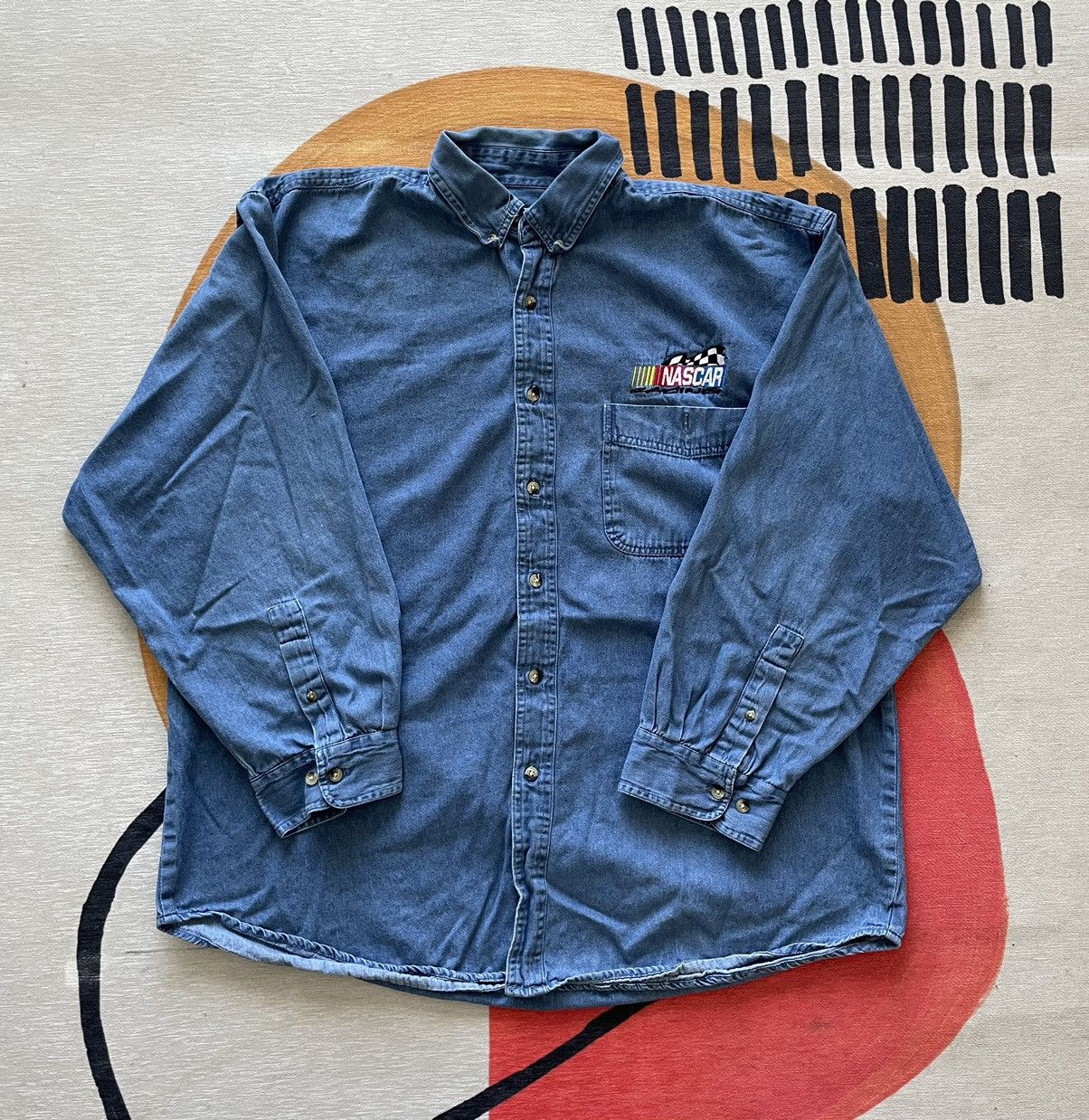NASCAR × Vintage Vintage the Game Nascar Racing Jean Button Up Size US XXL / EU 58 / 5 - 2 Thumbnail
