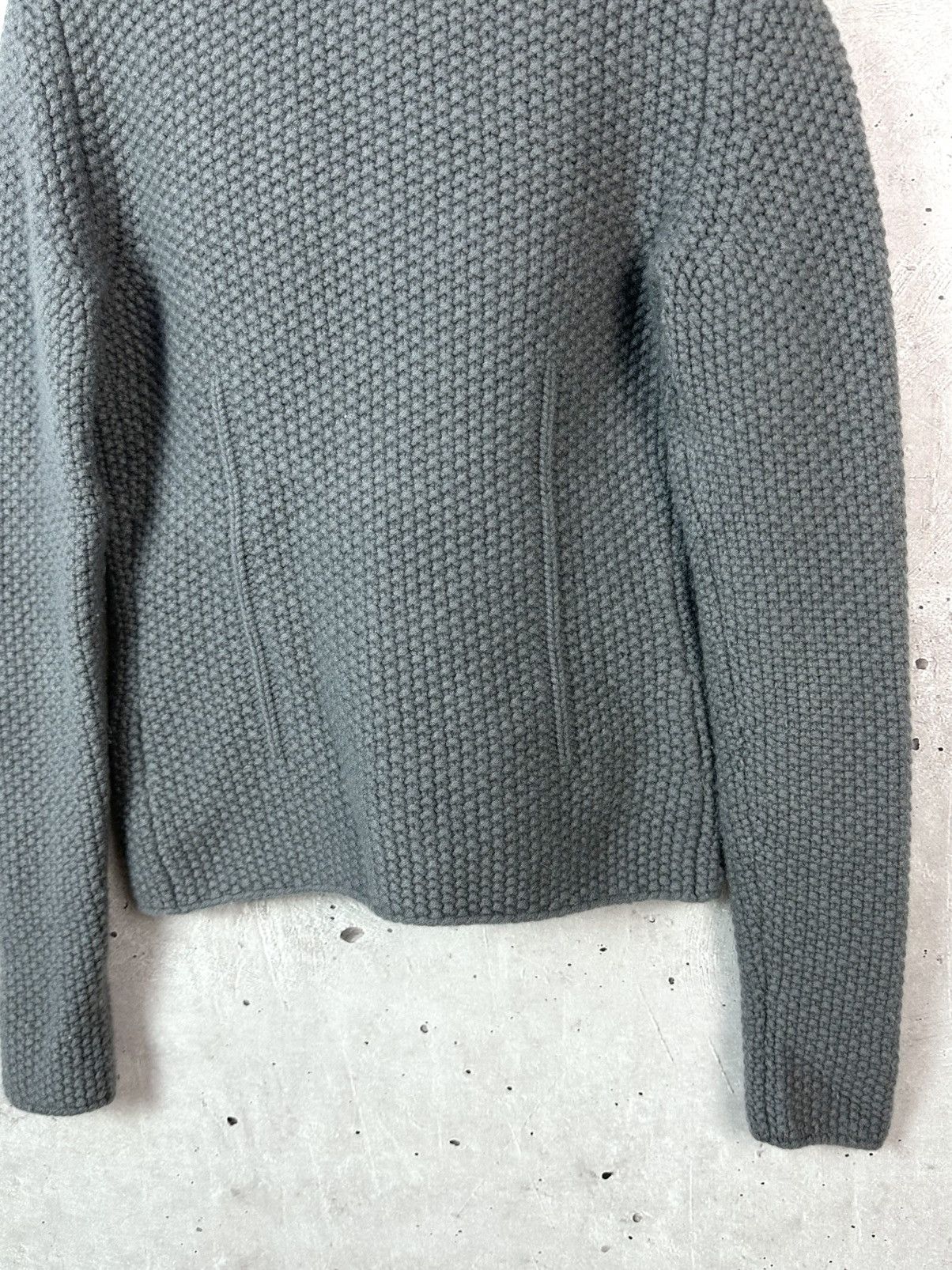 Fabiana Filippi Fabiana Filippi Made in Italy Grey Knit Long Sleeve Blazer Size XS / US 0-2 / IT 36-38 - 8 Thumbnail