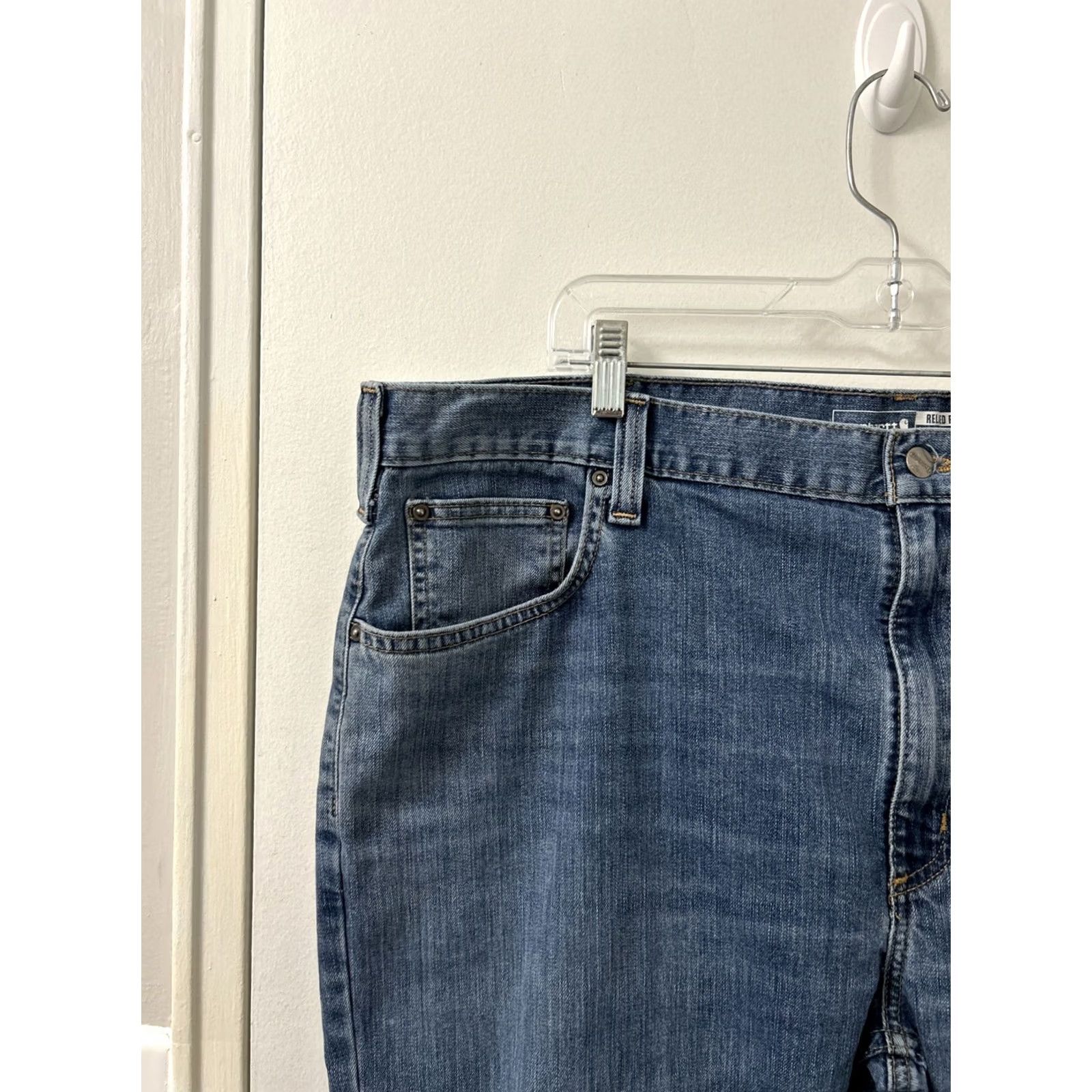 Carhartt Carhartt Jeans Mens 42x30 Blue Rugged Flex Relaxed Fit 5 Pockets YKK BD2804-M Regular Jeans Mens Blue Size US 42 / EU 58 - 4 Thumbnail