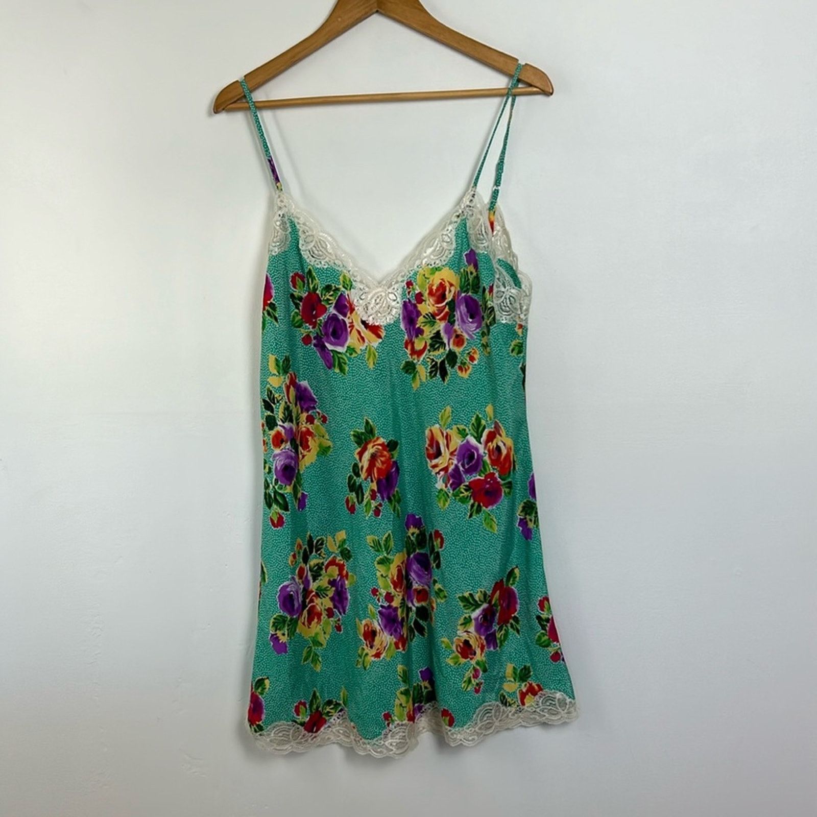 Victoria's Secret Victorias Secret Gold Label Polka dot Floral Slip Dress |  Grailed
