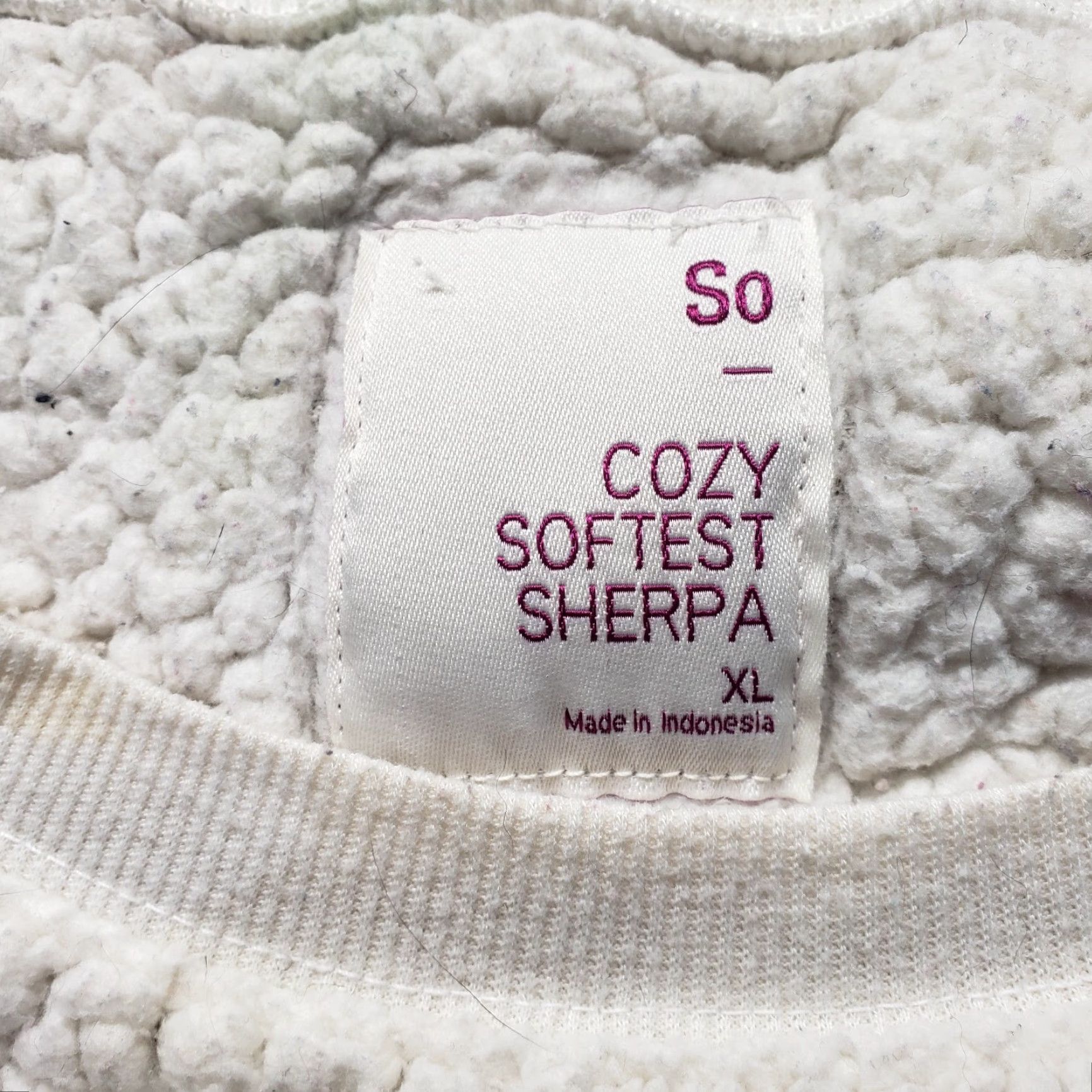 Vintage So Cozy Softest Sherpa Pullover Sweater XL White Womens N/A Size XL / US 12-14 / IT 48-50 - 2 Thumbnail