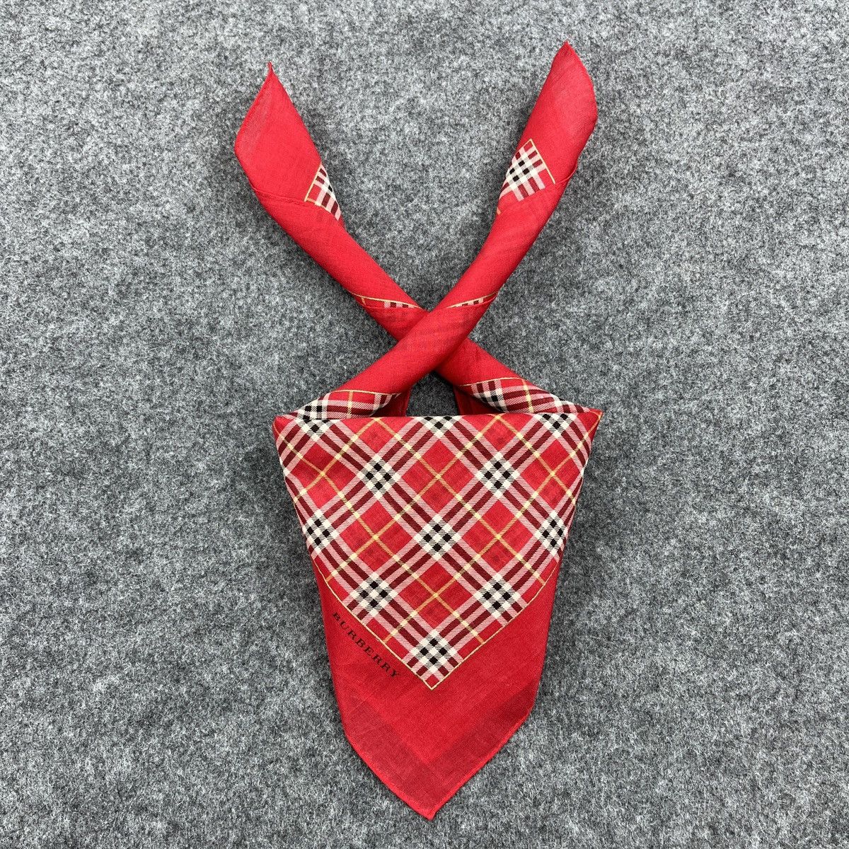 Vintage Burberry Handkerchief / Bandana / Neckerchief B1124 Size ONE SIZE - 3 Thumbnail