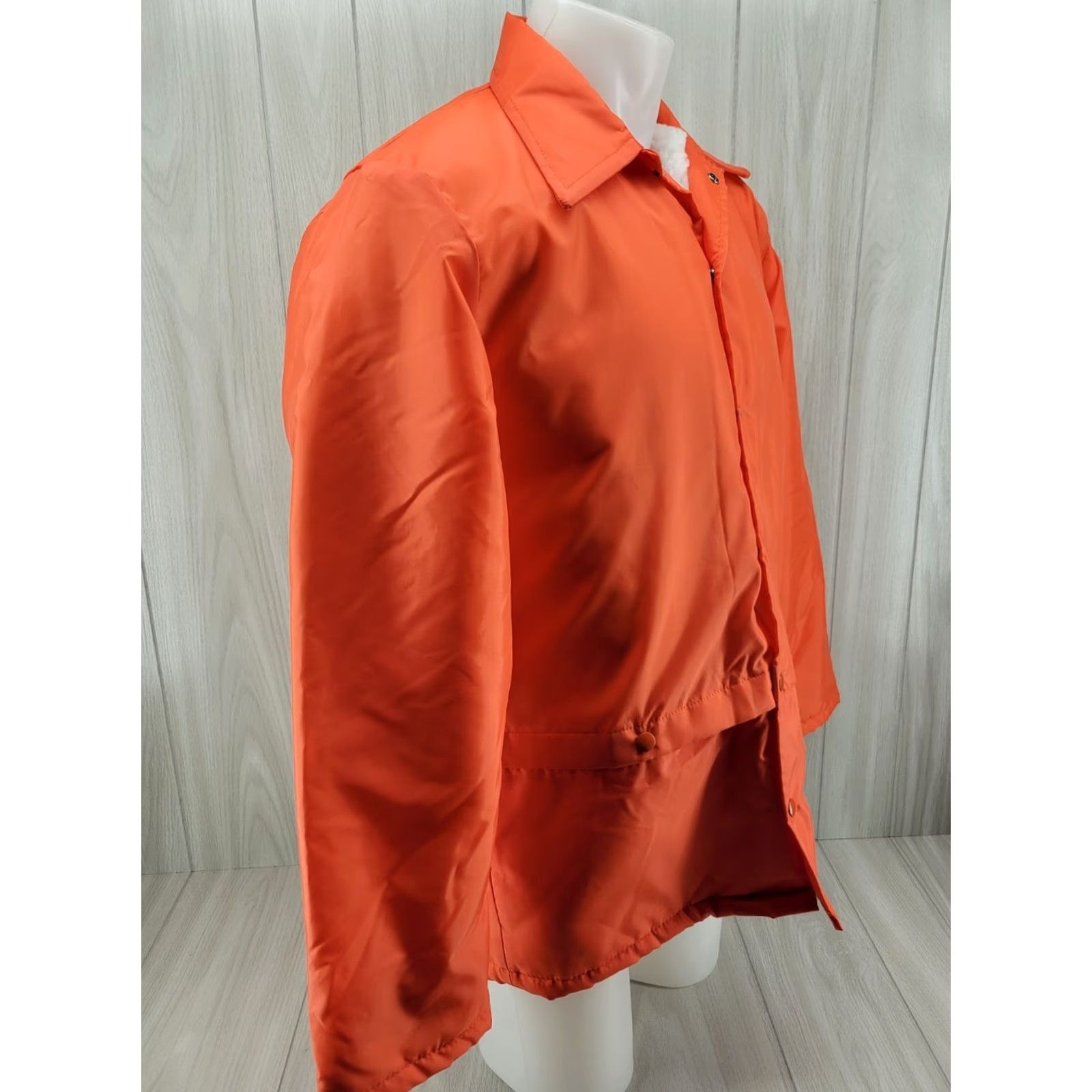 Salem Sportswear VINTAGE Gem Sportswear Nylon Satin Hunter Orange Jacket Medium USA Mens Bomber Snap Embroidered 90s Theme USA Golf Satin Nylon Size US M / EU 48-50 / 2 - 4 Thumbnail