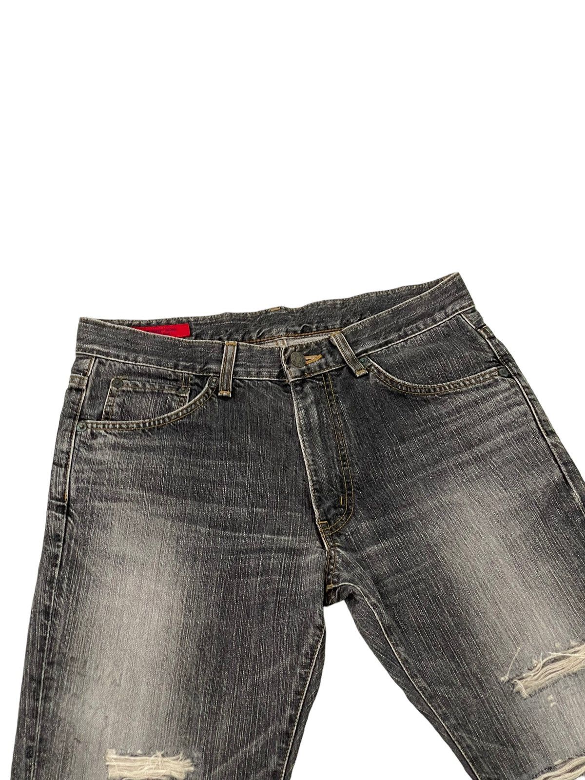 Japanese Brand Flare Jeans Edwin Japan Faded Distress Boot Cut 6🟦2 Size US 31 - 8 Thumbnail
