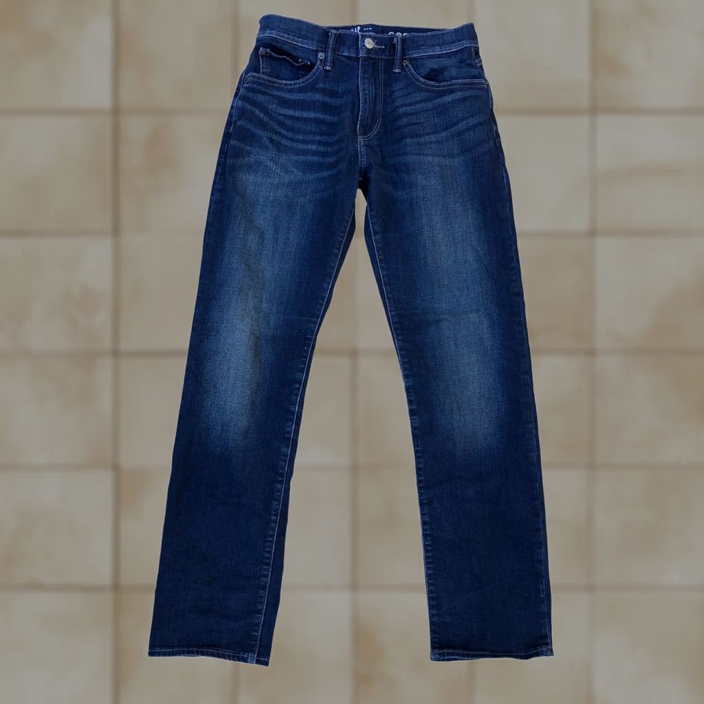 Gap GAP Denim Jeans Mens 29 x 30 Dark Wash Straight Leg Denim Pants Blue Regular Size 29 Mens Jeans Size US 29 - 1 Thumbnail