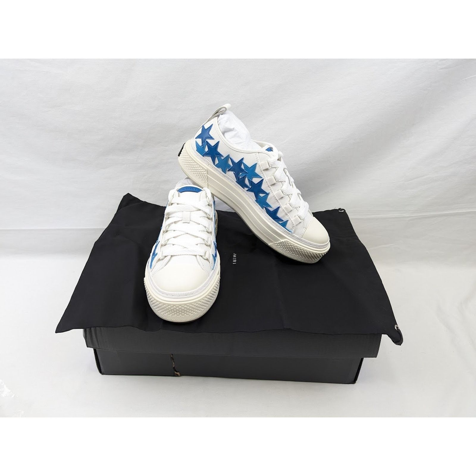 Amiri o1rshd1 Stars Court Low-Top Sneakers in Blue Size US 11 / EU 44 - 19 Thumbnail