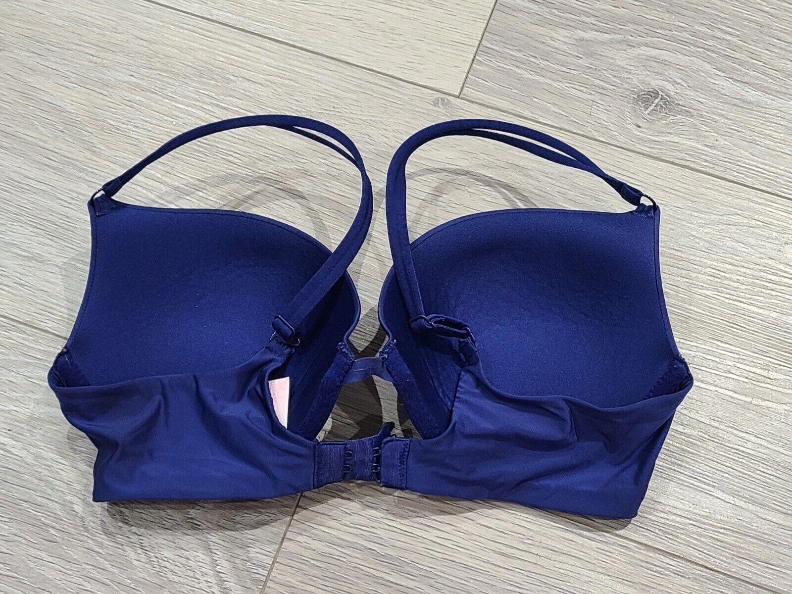 Designer victorias secret bra 34D dark Blue Push Up vs Size ONE SIZE - 3 Thumbnail