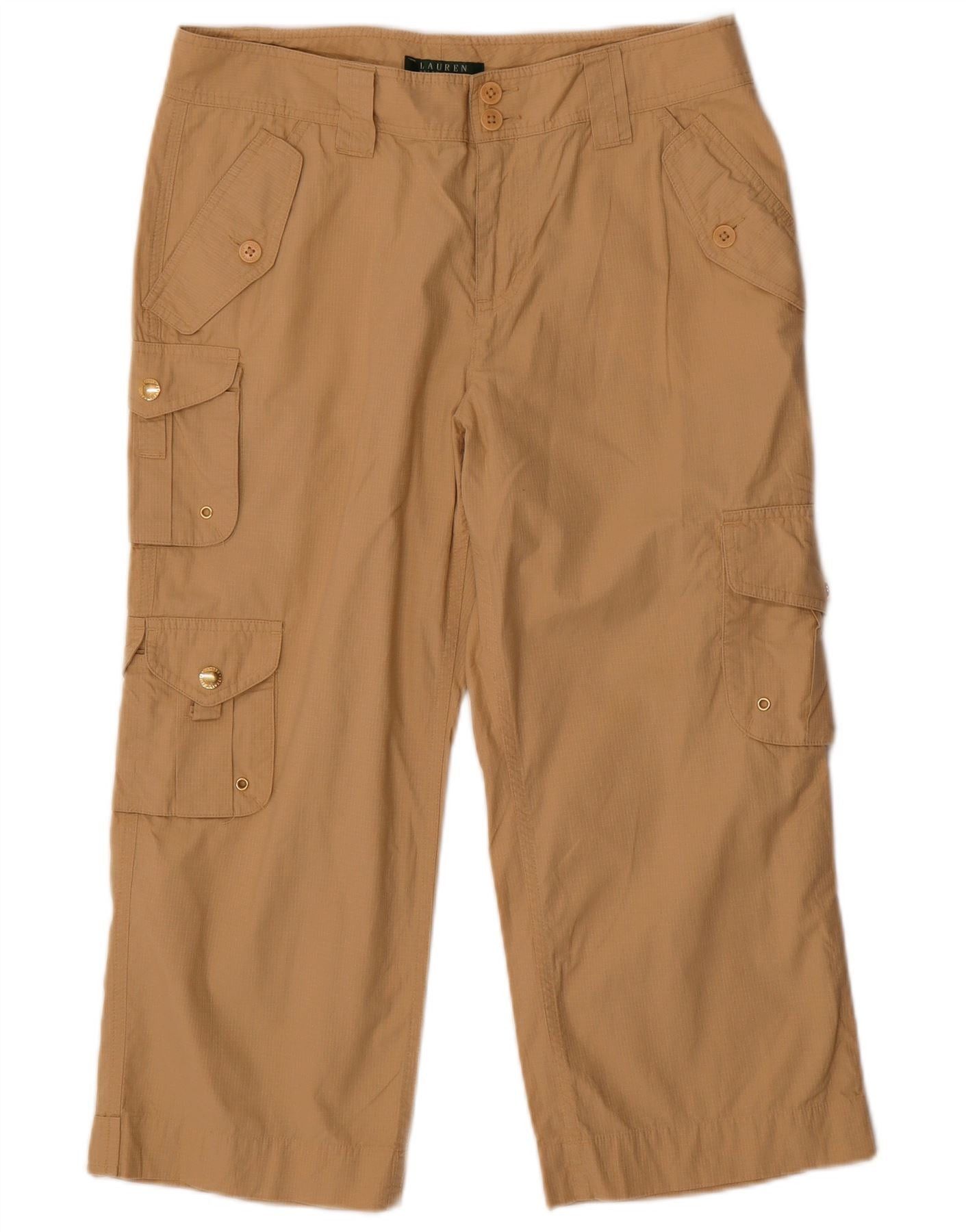 Ralph Lauren Womens Straight Cargo Trousers US 6 Medium W32 L26 Beige Size 26" / US 2 / IT 38 - 1 Thumbnail
