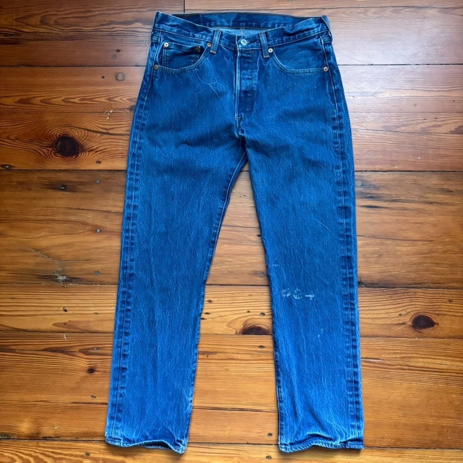Levi's Levi’s 501 Jeans Men’s 32X29 (32X32 Tag) Straight Denim Size US 32 / EU 48 - 2 Thumbnail
