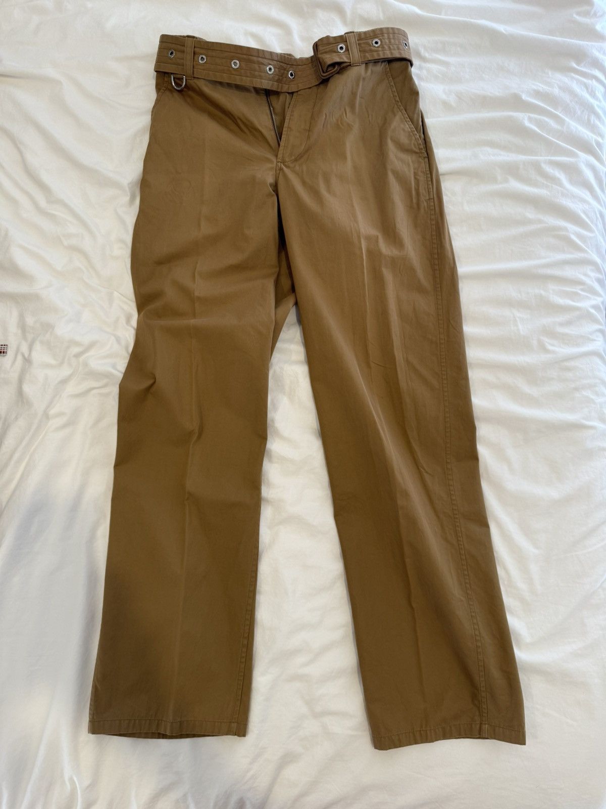 Burberry Burberry Tan Brown Belted Trousers Size US 30 / EU 46 - 2 Thumbnail