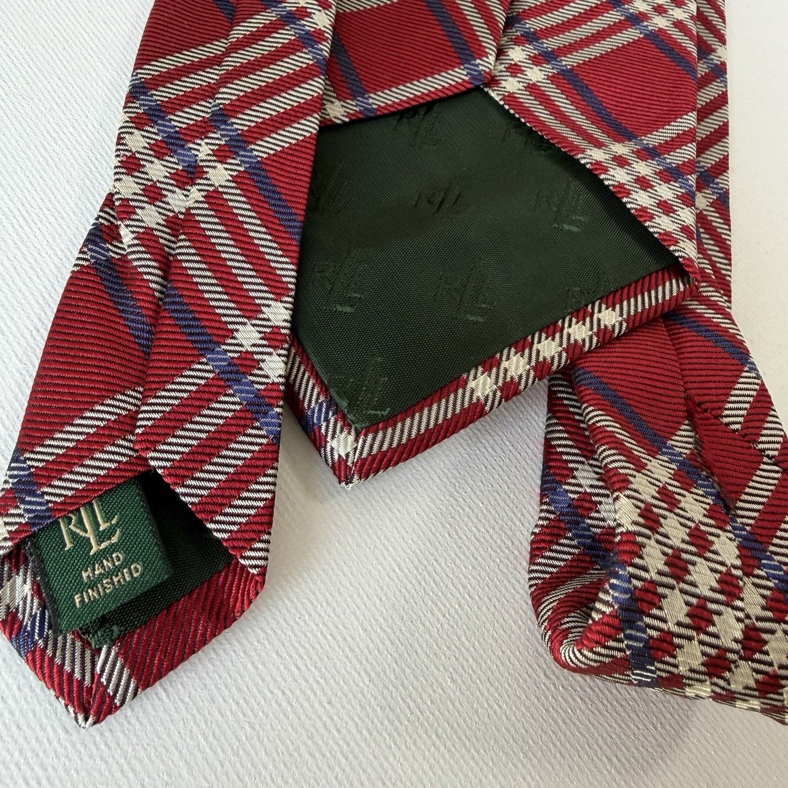 Lauren Ralph Lauren Lauren Ralph Lauren Red Holiday Tartan Silk Tie 90s Vintage Size ONE SIZE - 9 Thumbnail