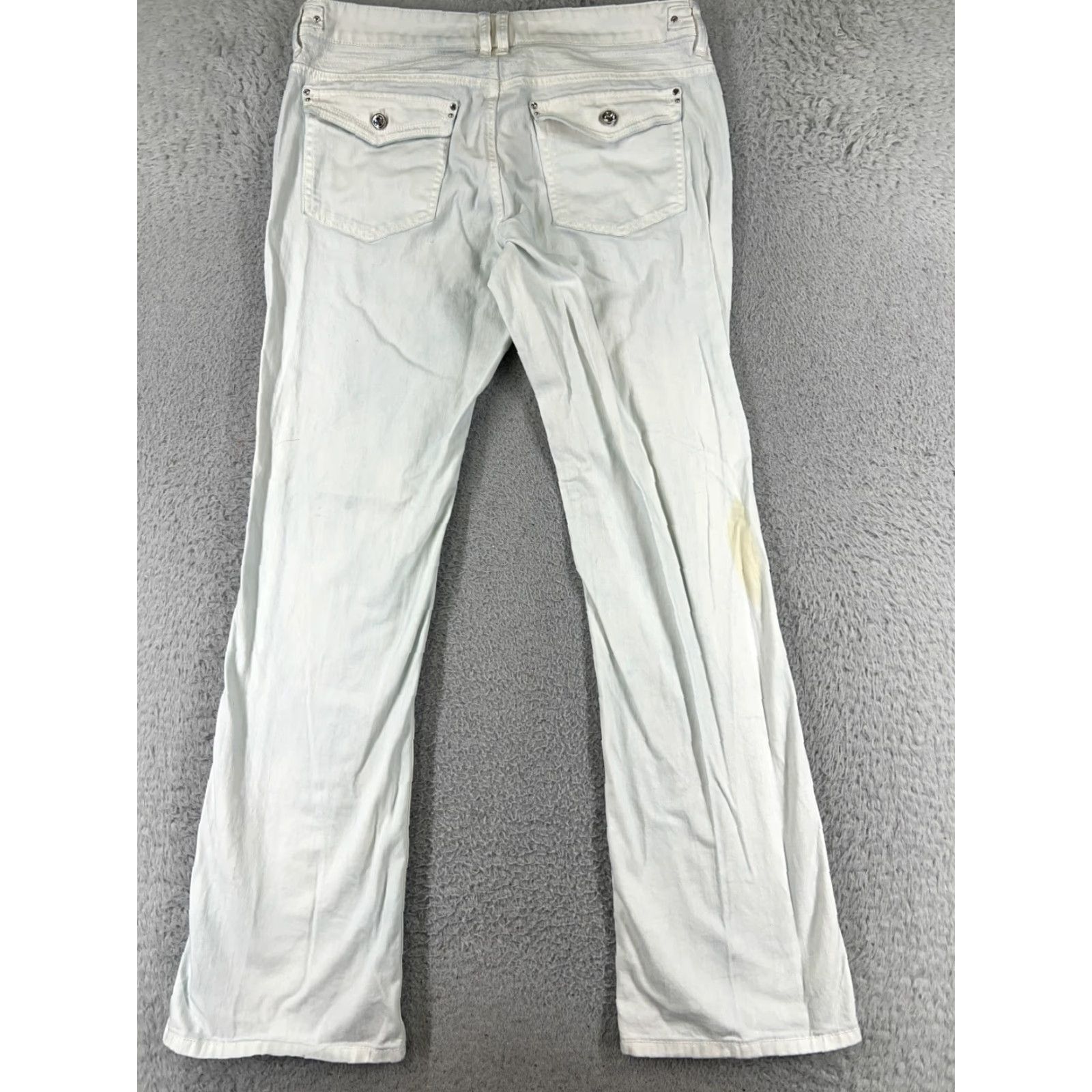 White House Black Market White House Black Market Jeans Women 8 White Denim Bootcut Cotton Blend Size 30" / US 8 / IT 44 - 2 Thumbnail