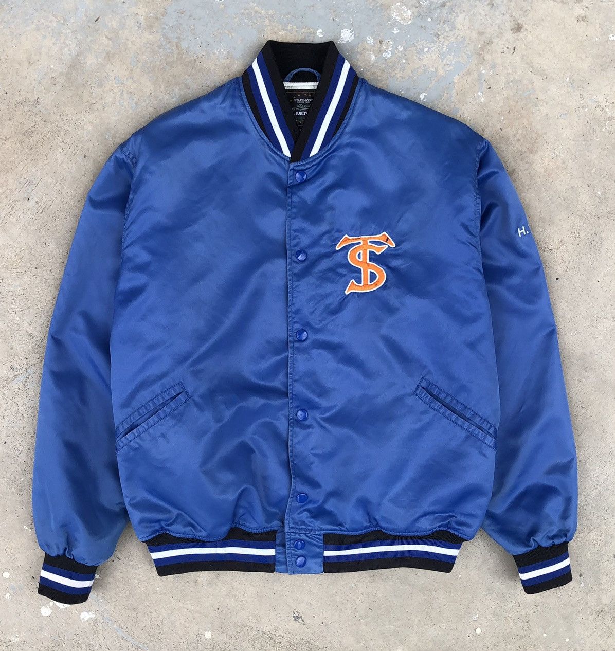 Vintage Vintage 80s 90s Mr.Moval Satin Varsity Jacket Size US L / EU 52-54 / 3 - 2 Thumbnail