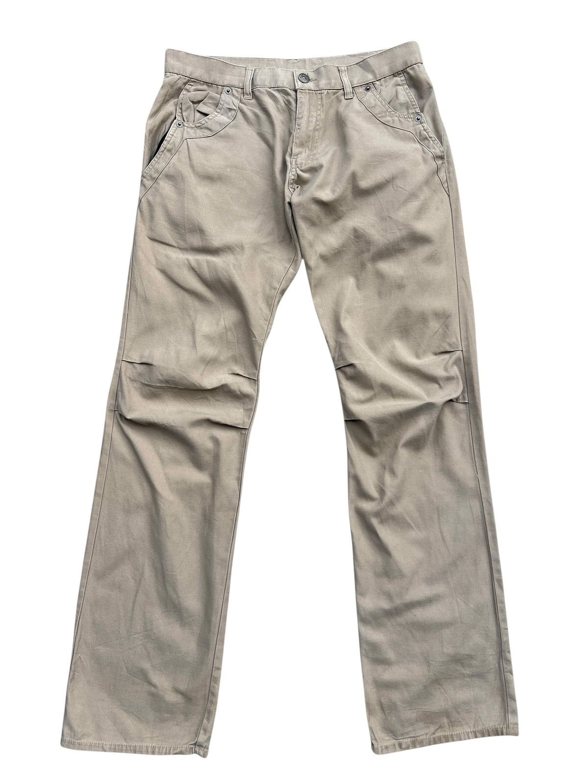 PPFM PPFM Japan Beige Straight Pants 32x32.5 Size US 32 / EU 48 - 1 Thumbnail