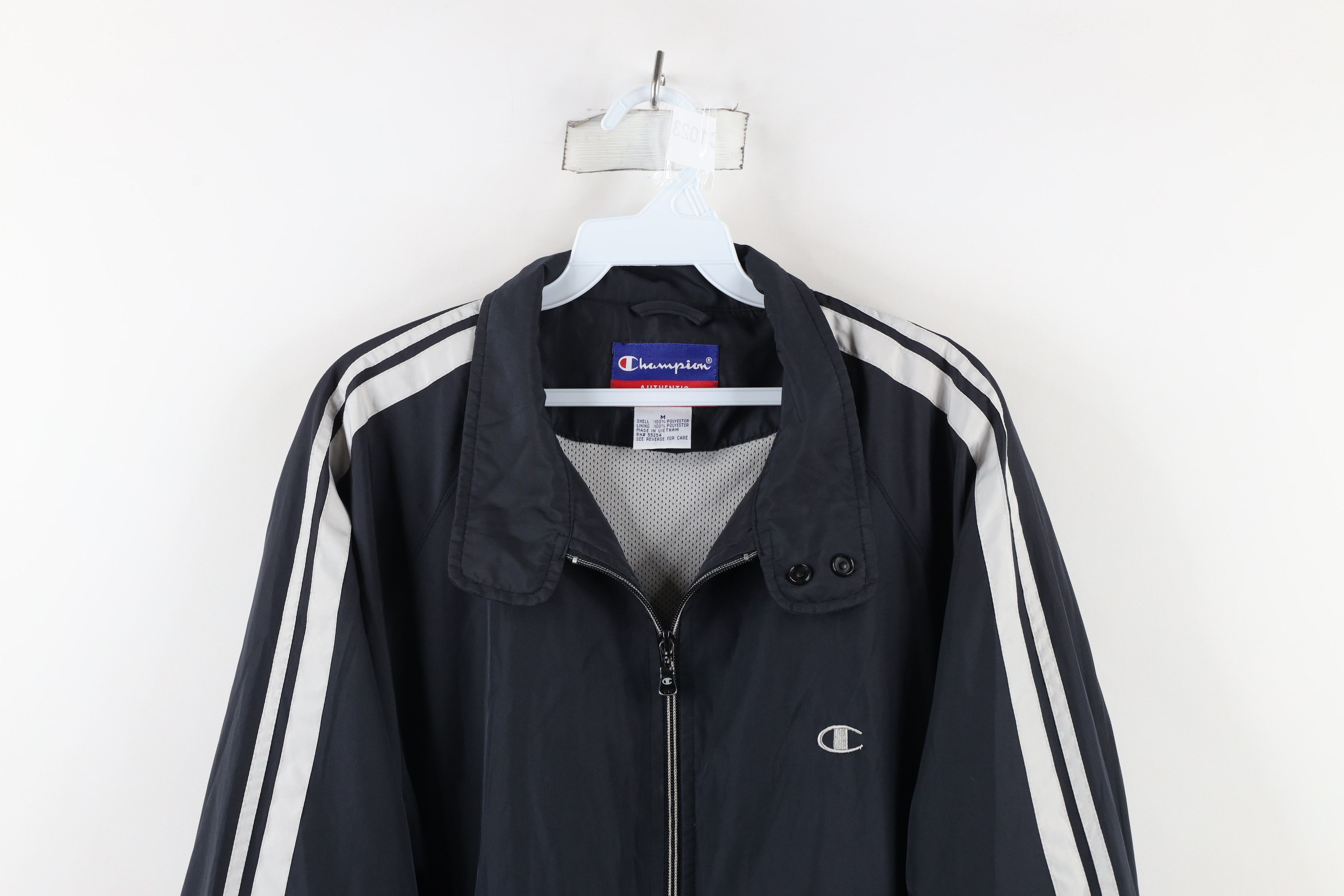 Champion × Vintage Vintage 90s Champion Full Zip Cafe Racer Windbreaker Jacket Size US M / EU 48-50 / 2 - 2 Thumbnail