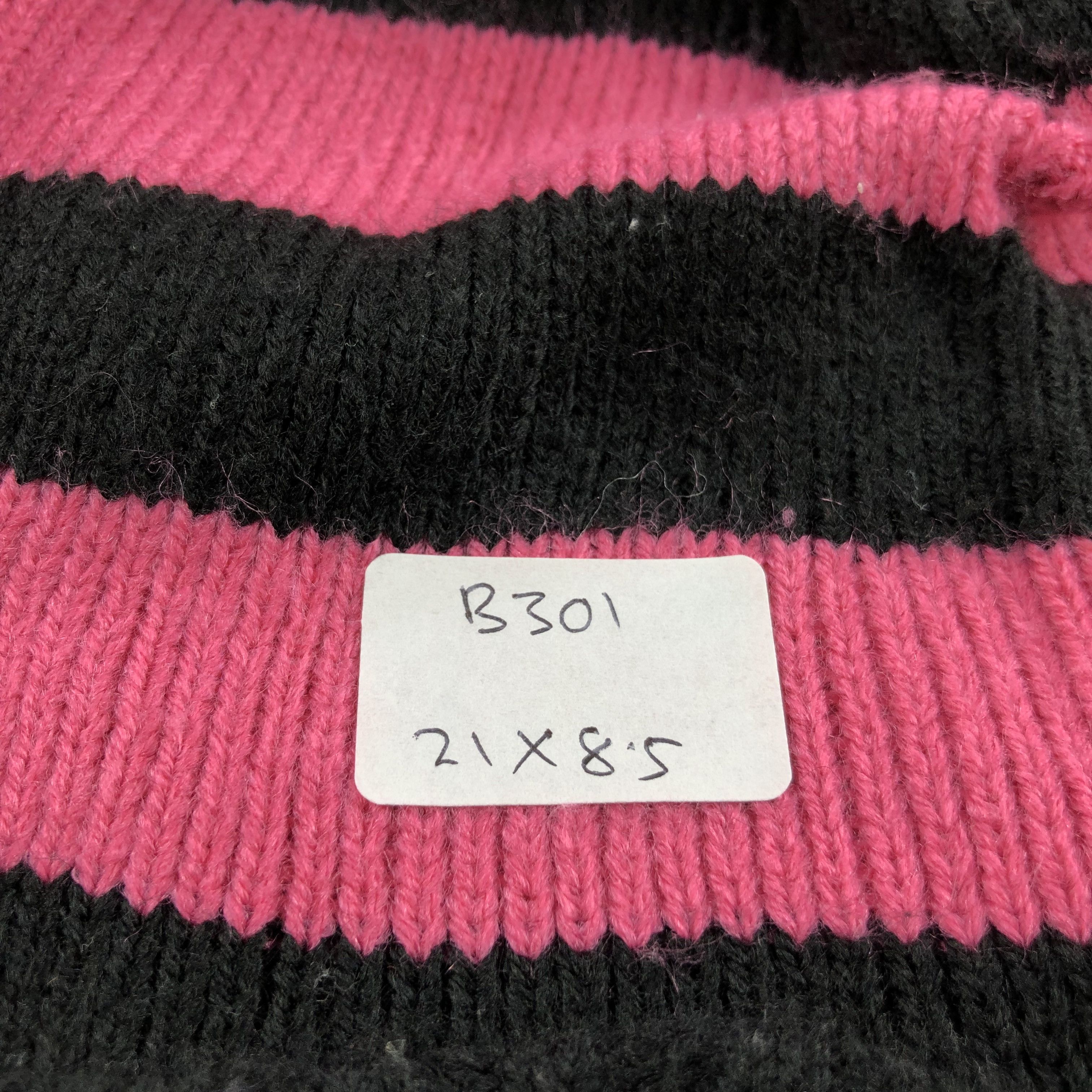 Vintage New York Pink Striped Bobble Beanie Snowcap Snow Hat B301 Size ONE SIZE - 8 Thumbnail