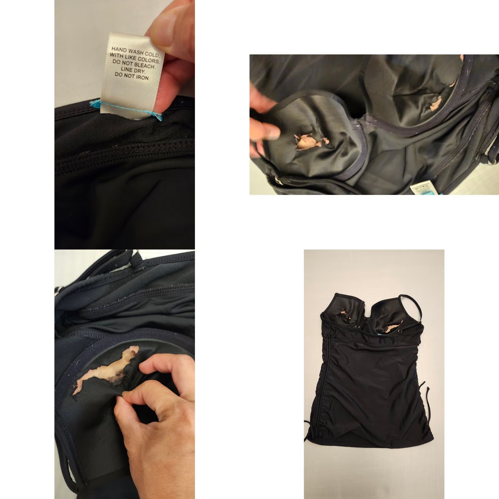 Spanx Assets By Sara Blakely Spanx Tankini Swim Top Underwire Top Black Large READ Size L / US 10 / IT 46 - 8 Thumbnail