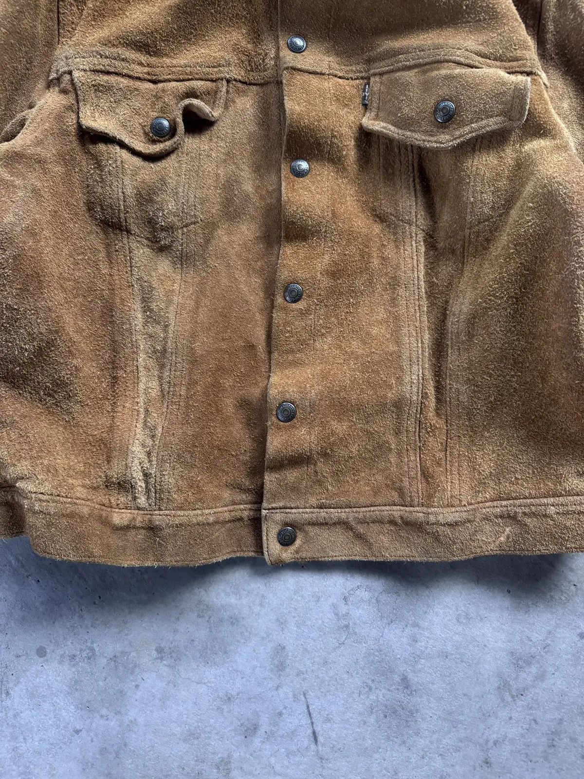 Levi's True Vintage 60s Levis Big E Suede Leather Jacket Size US M / EU 48-50 / 2 - 2 Thumbnail