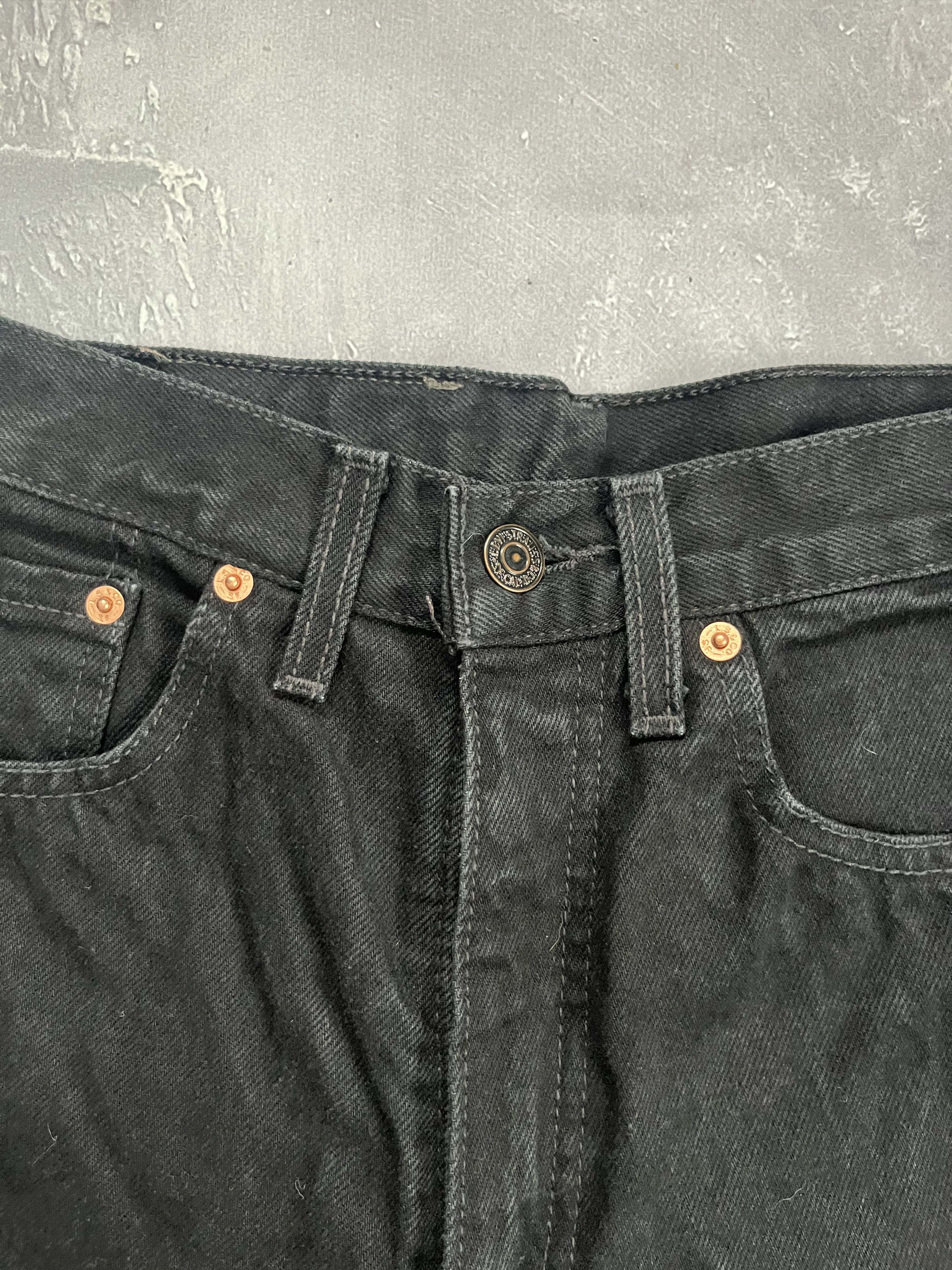 Levi's Vintage LEVIS 881 high waist ribcage mom JEANS Black W29 L32 Size 29" - 8 Thumbnail