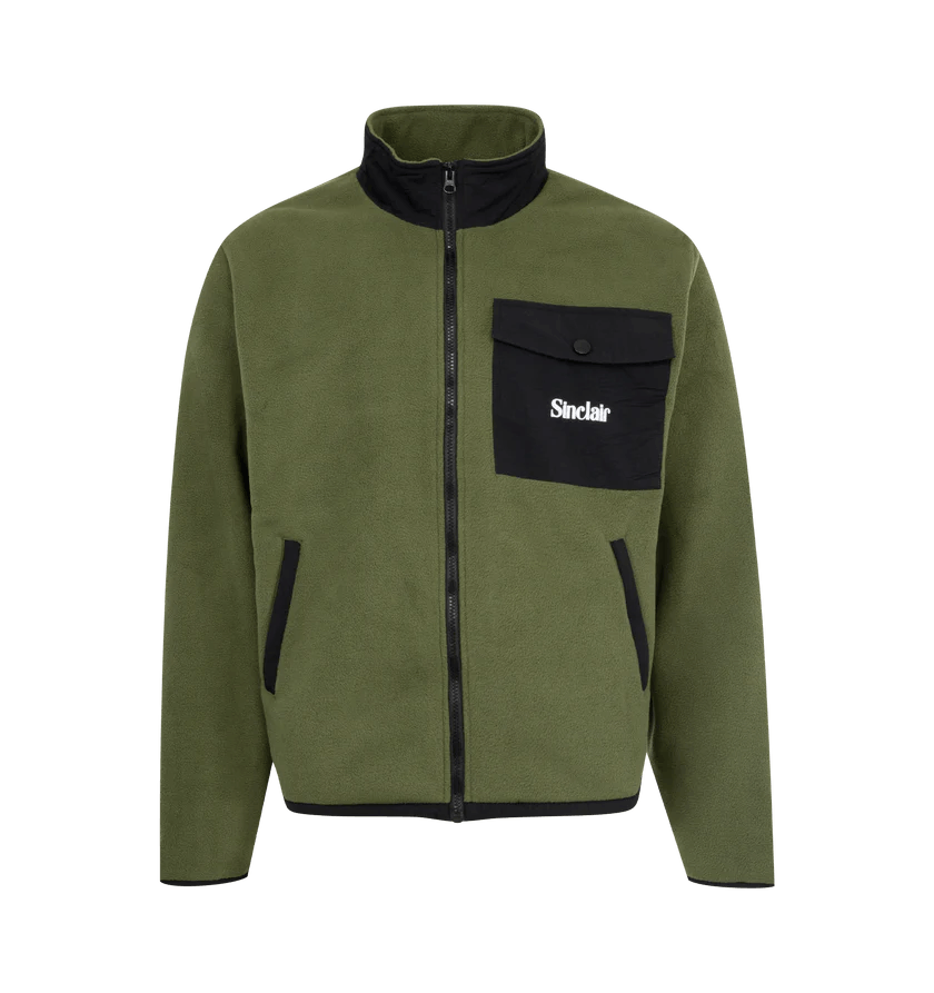 Sinclair Global o1h1sh10525 Cargo Pocket Fleece Jacket in Olive Green Size US S / EU 44-46 / 1 - 1 Thumbnail
