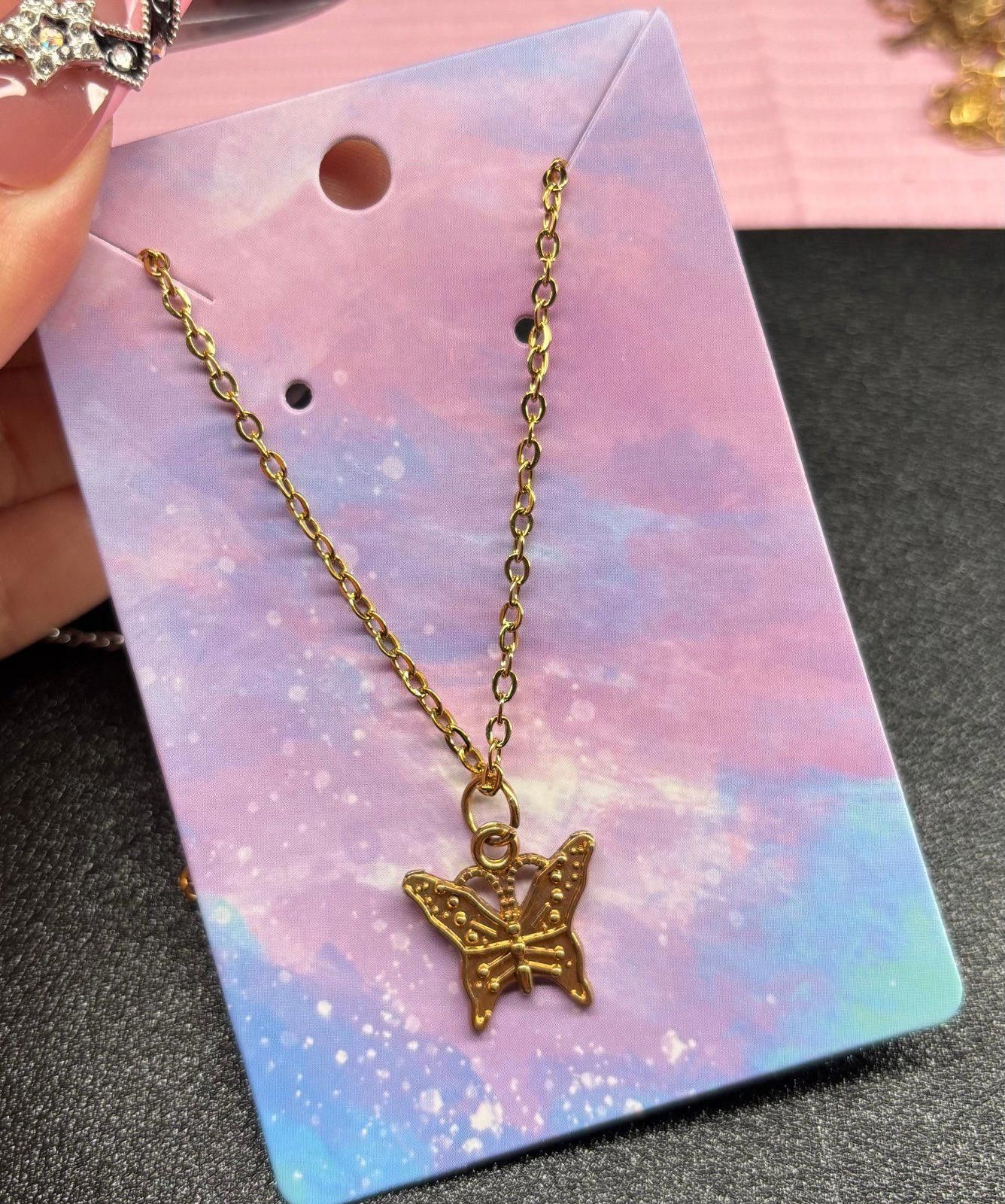 Handmade necklace gold butterfly Size ONE SIZE - 1 Preview