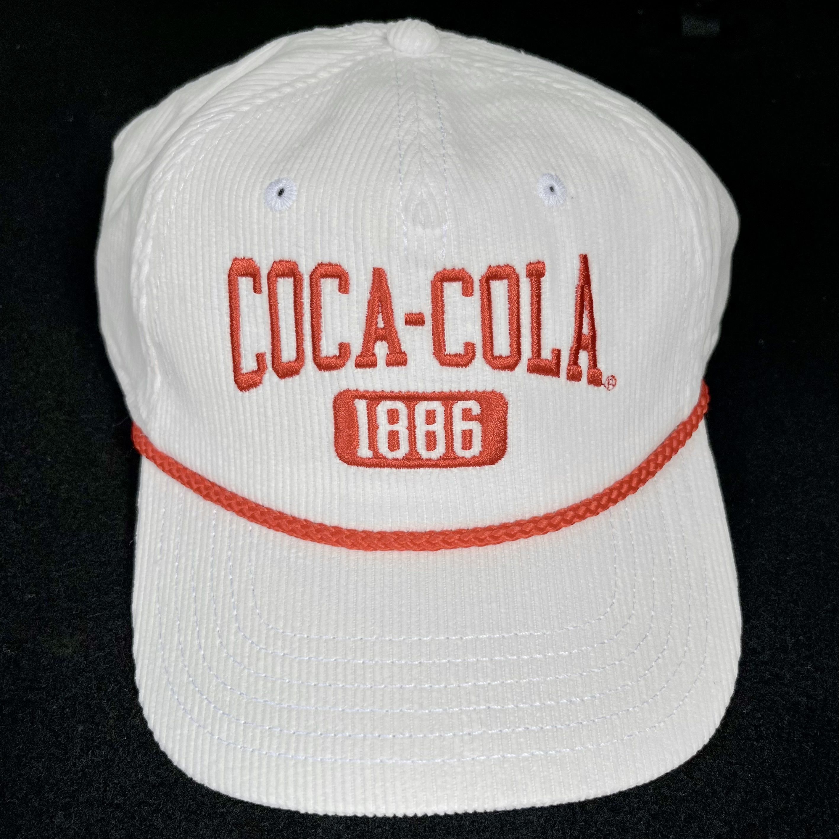 Coca Cola Coca Cola Coke 1886 Script Logo Corduroy Snapback Rope Hat Size ONE SIZE - 1 Thumbnail