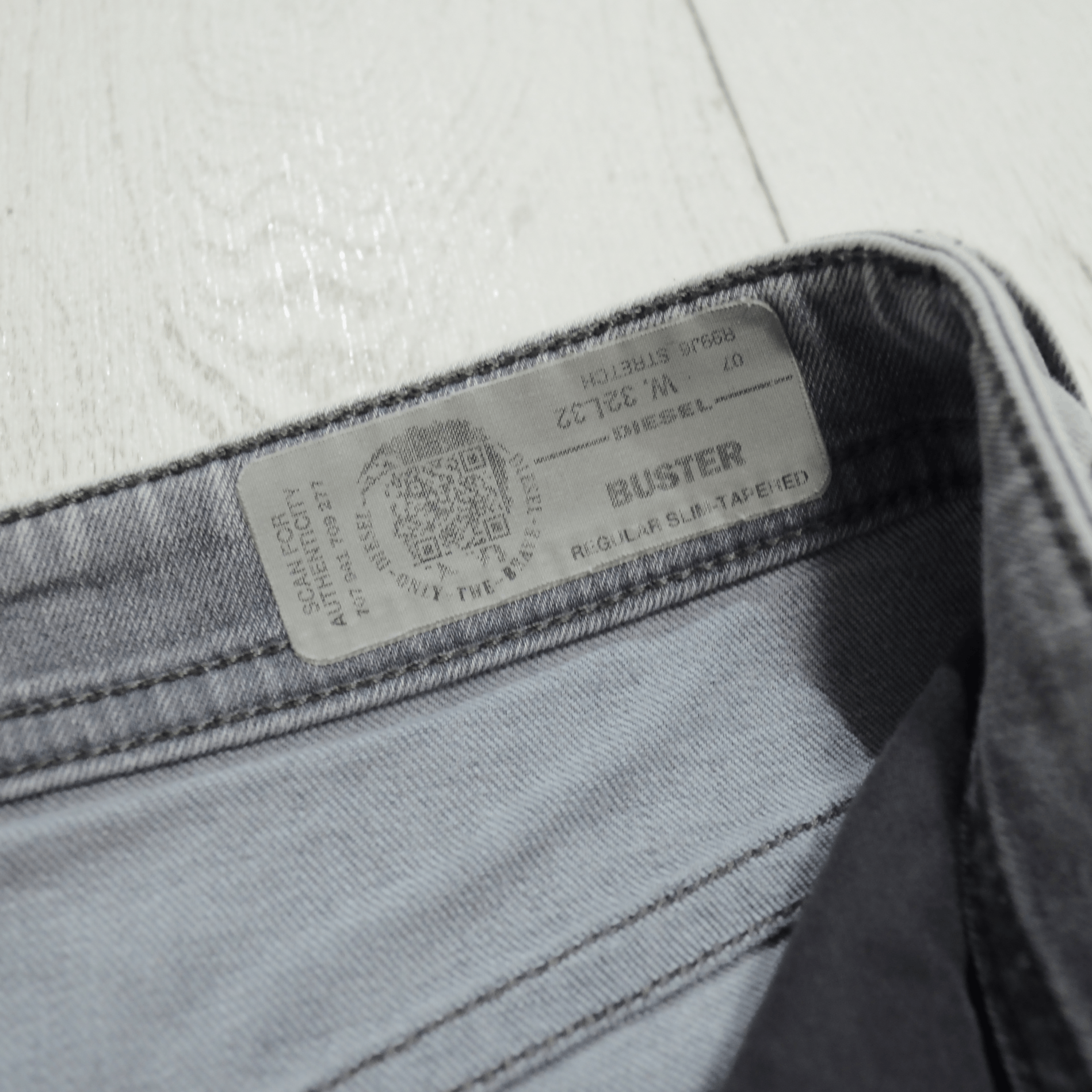 Diesel Diesel Mens Jeans Buster Slim Tapered Gray Size 32/32 Size US 32 / EU 48 - 6 Thumbnail
