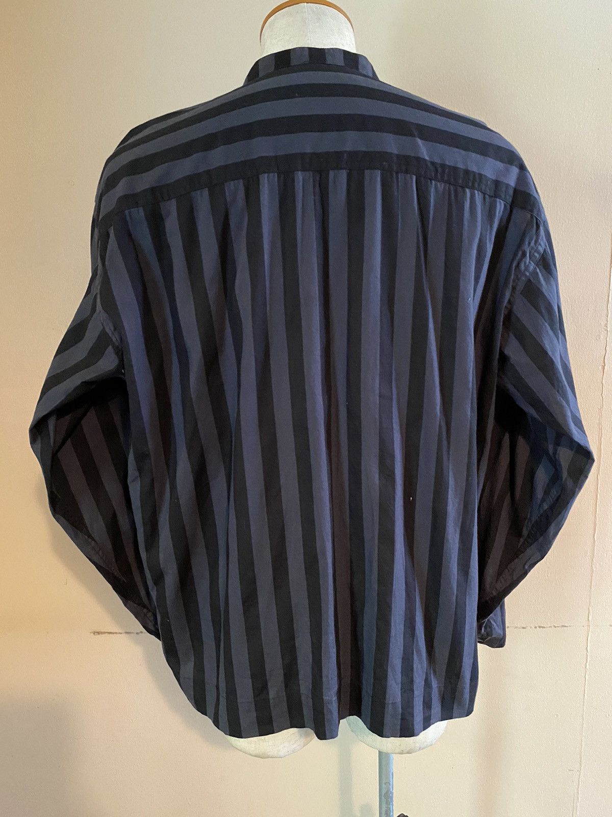 Designer × Japanese Brand KRO' FOFRO Stripes Mandarin Collar shirt Size US XL / EU 56 / 4 - 13 Thumbnail