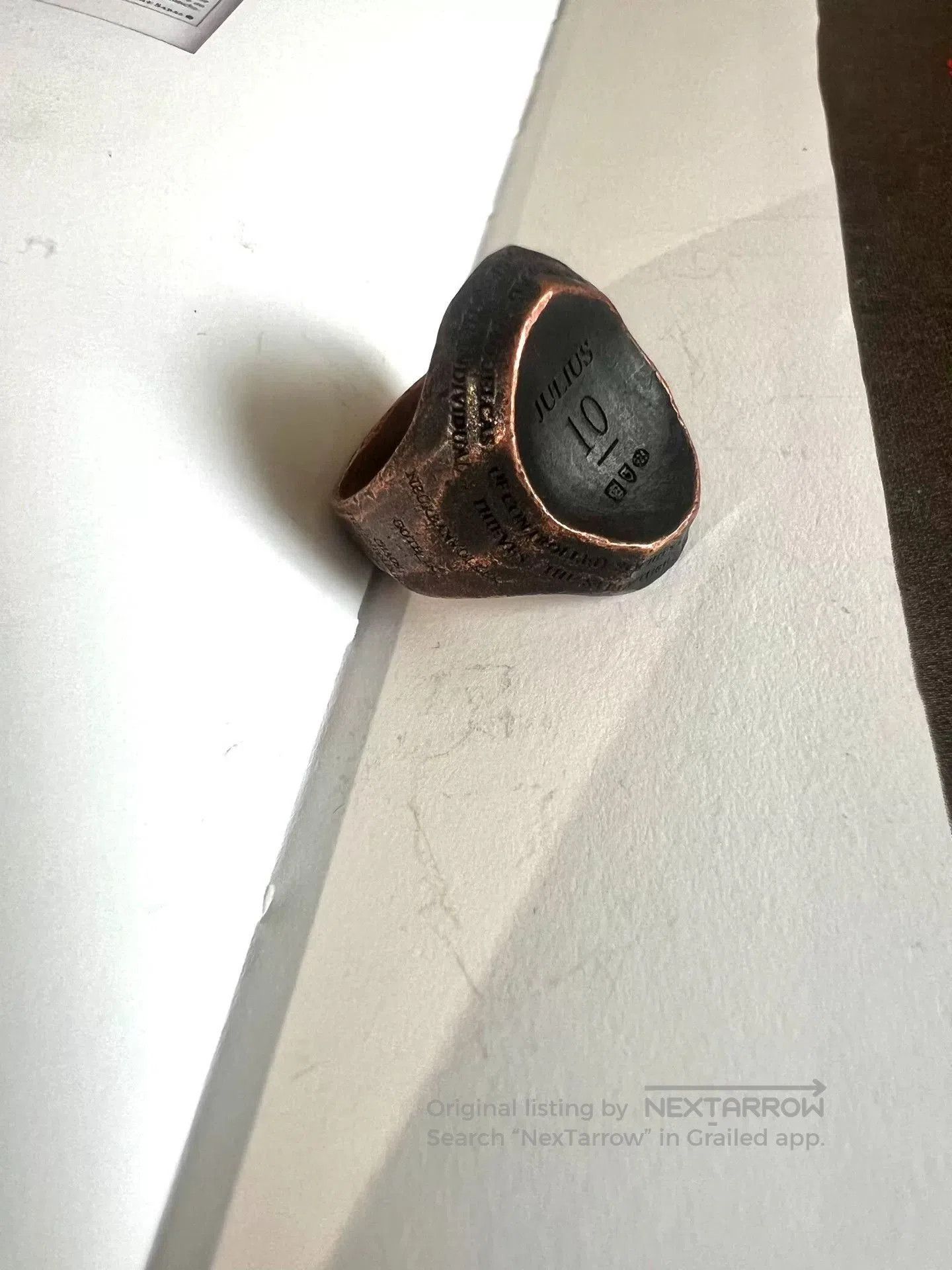 Julius Julius 7 Industrial Silver Ring Limited Edition. Size ONE SIZE - 6 Thumbnail