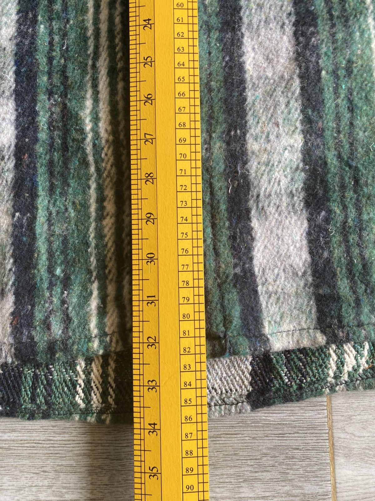 Japanese Brand Vintage Flannel Wood Button Size US L / EU 52-54 / 3 - 16 Thumbnail
