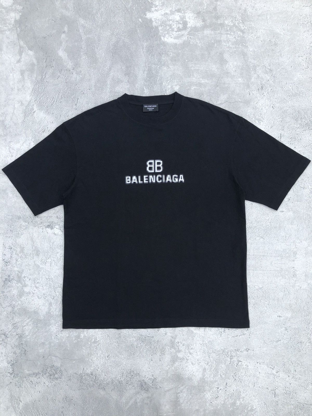 Balenciaga Balenciaga Pixel Logo Tee Size US M / EU 48-50 / 2 - 1 Thumbnail