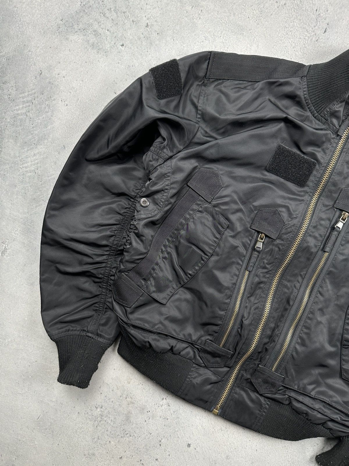 Vintage MilTec Tactical Flight Nylon Bomber Jacket Military Techwear Size US M / EU 48-50 / 2 - 2 Thumbnail