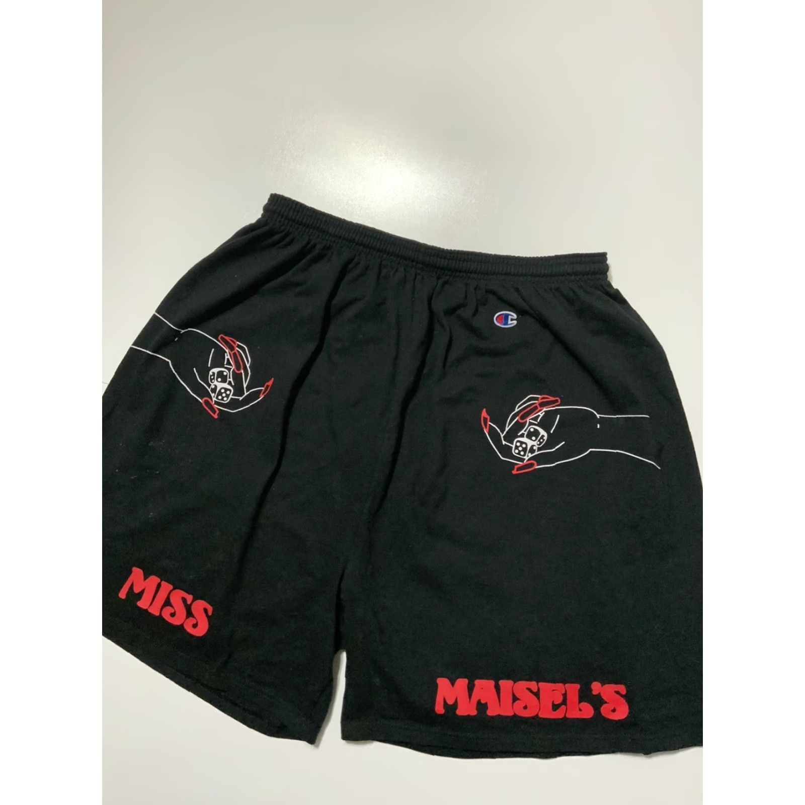 Champion VINTAGE Champion Miss Maisel’s Dice Game Hands Black Athletic Shorts Sz. 3XL Mens Athletic Shorts Black 3XL Size US 39 - 3 Thumbnail