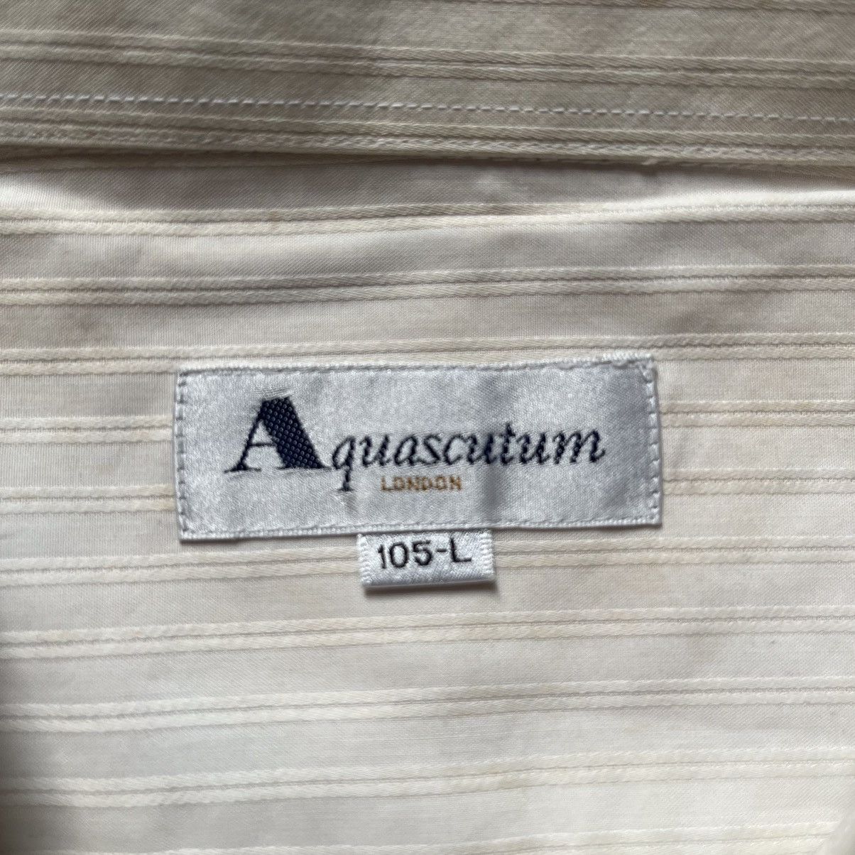 Aquascutum × Other UK Vintage Aquascutum of london Shirt long sleeve White stripes Size US XL / EU 56 / 4 - 2 Thumbnail
