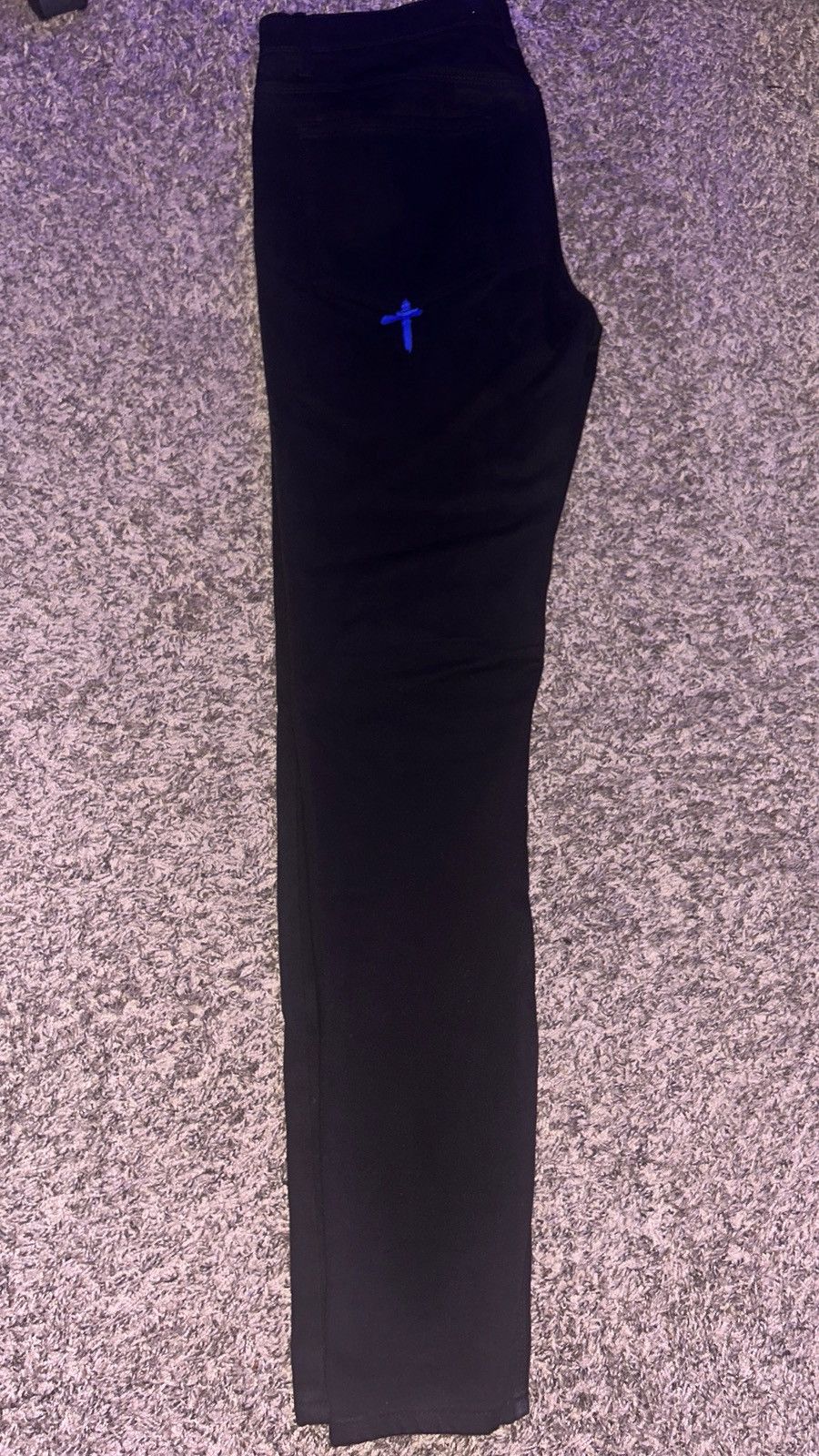 Rta Bryant Skinny Jean | Black Blue Rest In Peace Size US 33 - 4 Thumbnail