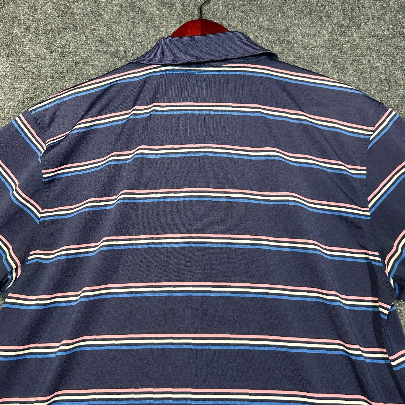 Brooks Brothers Brooks Brothers Performance Polo Mens M Short Sleeve Striped Blue Pink Shirt Modern Classic Polo Shirt Mens Size US M / EU 48-50 / 2 - 8 Thumbnail