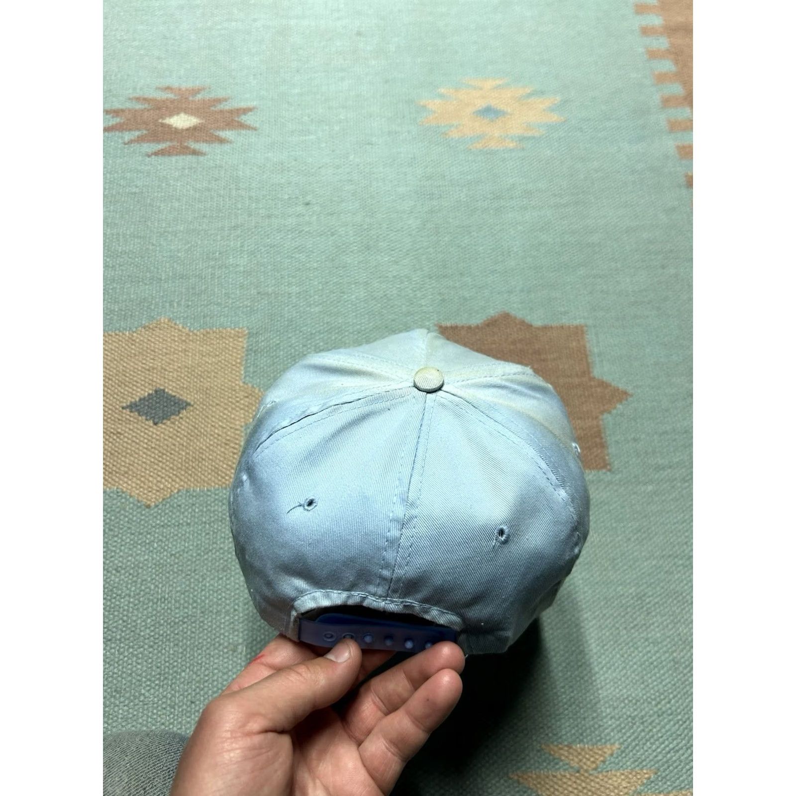Vintage VINTAGE Blue Ocean Snapback Hat Cap Cayman Islands faded blue beach ocean Adjustable Men Size ONE SIZE - 7 Thumbnail