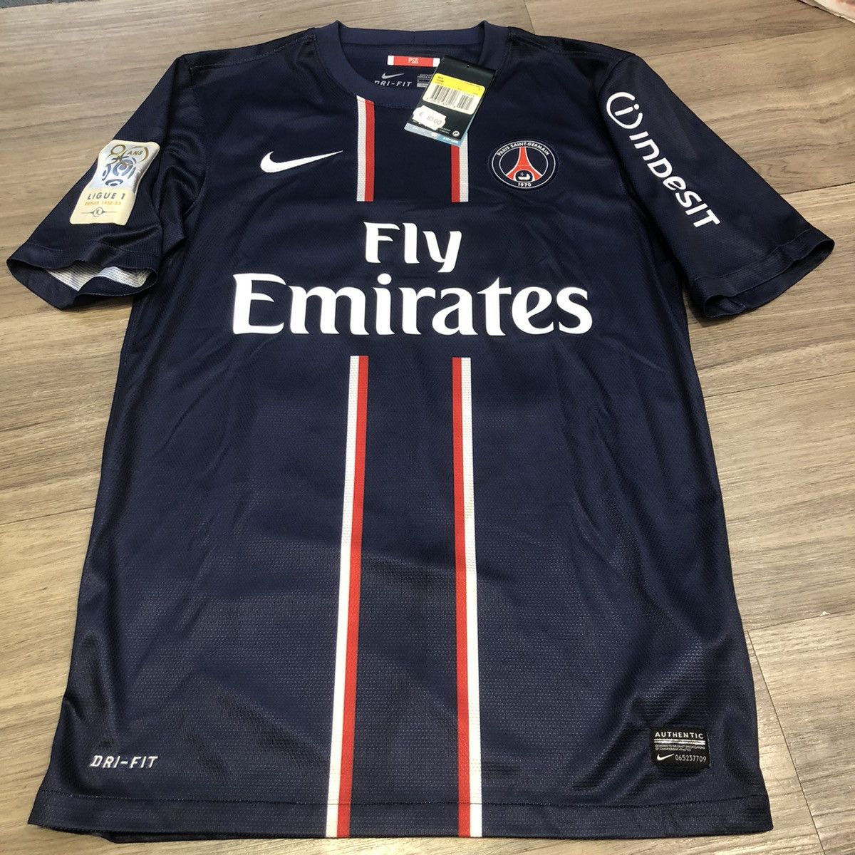 image of Bloke x Nike Psg 12/13 Home Shirt 32 Beckham in Navy, Men's (Size Small)