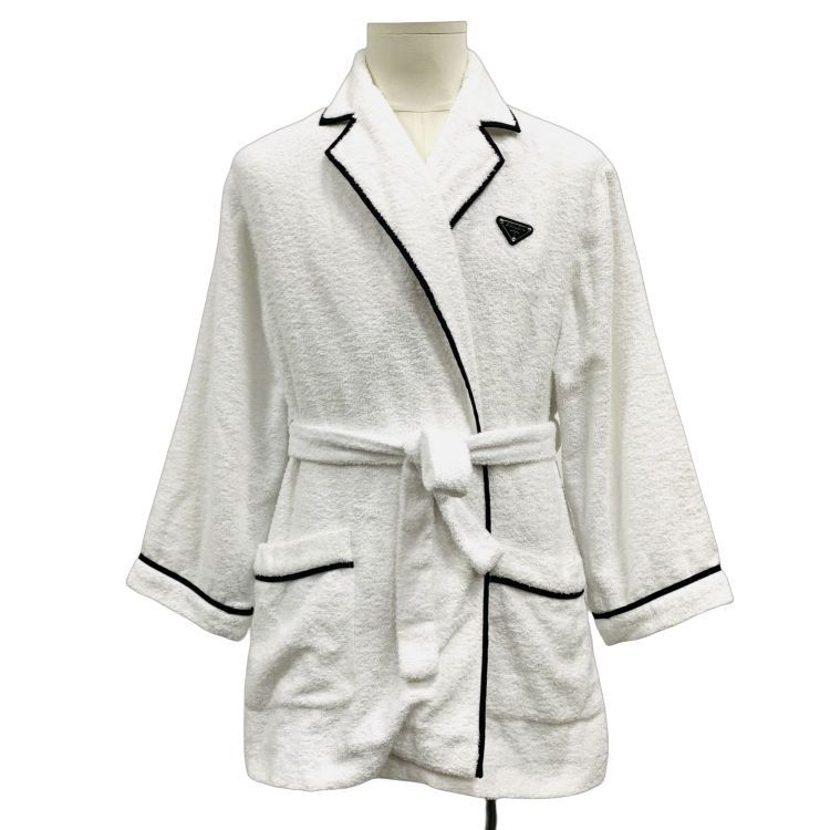 Prada Prada Terry Cloth Logo Robe Size S Size S / US 4 / IT 40 - 1 Thumbnail