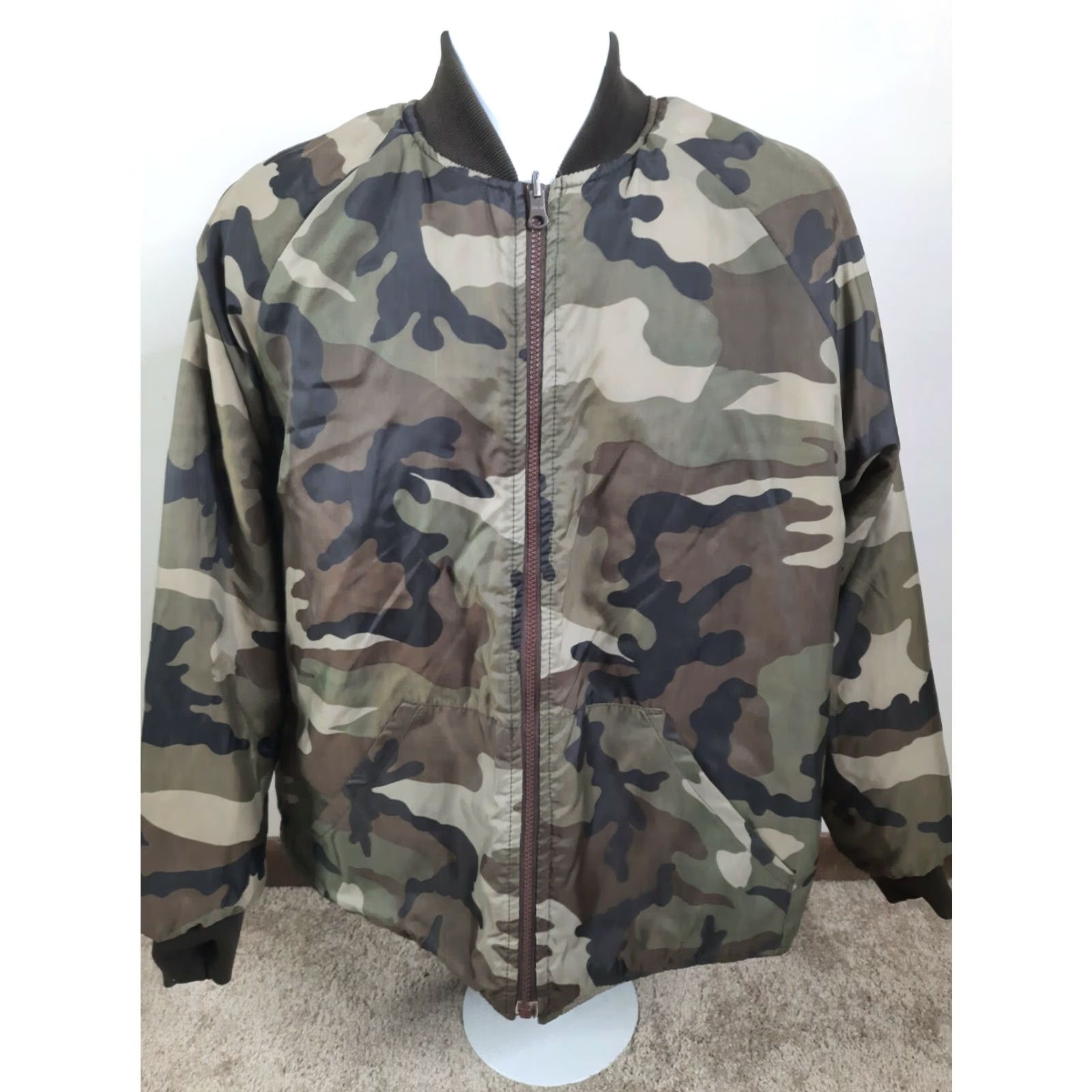 Vintage VINTAGE Reversible Camo Bomber Jacket Coat Shell Holder Pocket Men's Large Size US L / EU 52-54 / 3 - 6 Thumbnail
