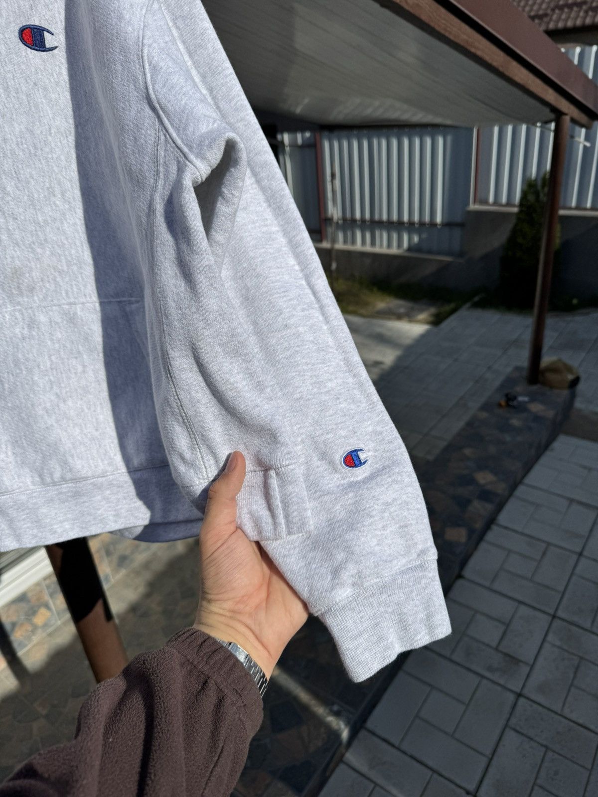 Champion × Vintage Vintage 00’s Champion Boxy Cropped Hoodie Size US XL / EU 56 / 4 - 2 Thumbnail