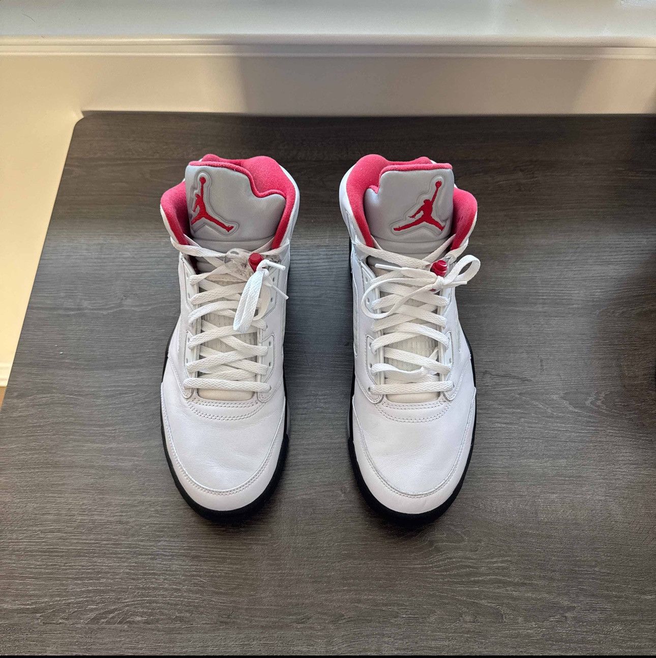 Jordan Brand Air Jordan 5 Retro “White Fire Red” 2020 Size US 12 / EU 45 - 3 Thumbnail